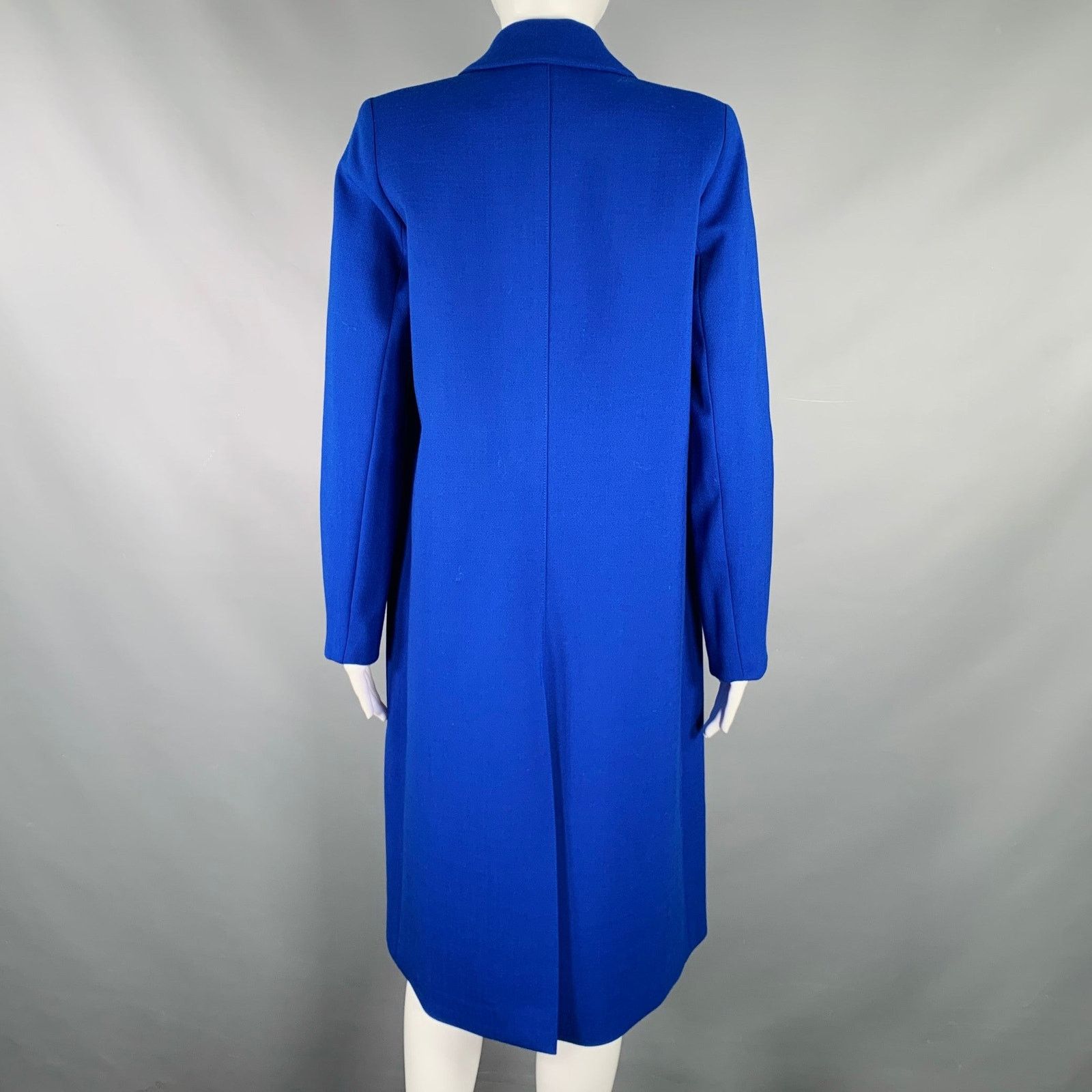 SMYTHE SMYTHE Size 4 Cobalt Blue Polyester Bows Single Snap Coat Size S / US 4 / IT 40 - 4 Thumbnail
