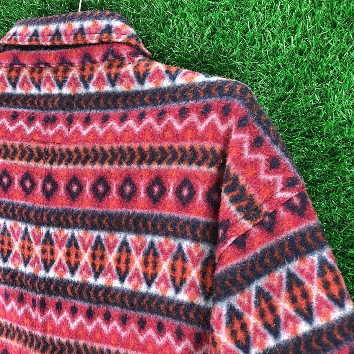 Japanese Brand Vintage 90's Navajo Fleece Chore Jacket by GQ Ford Size US XL / EU 56 / 4 - 5 Thumbnail