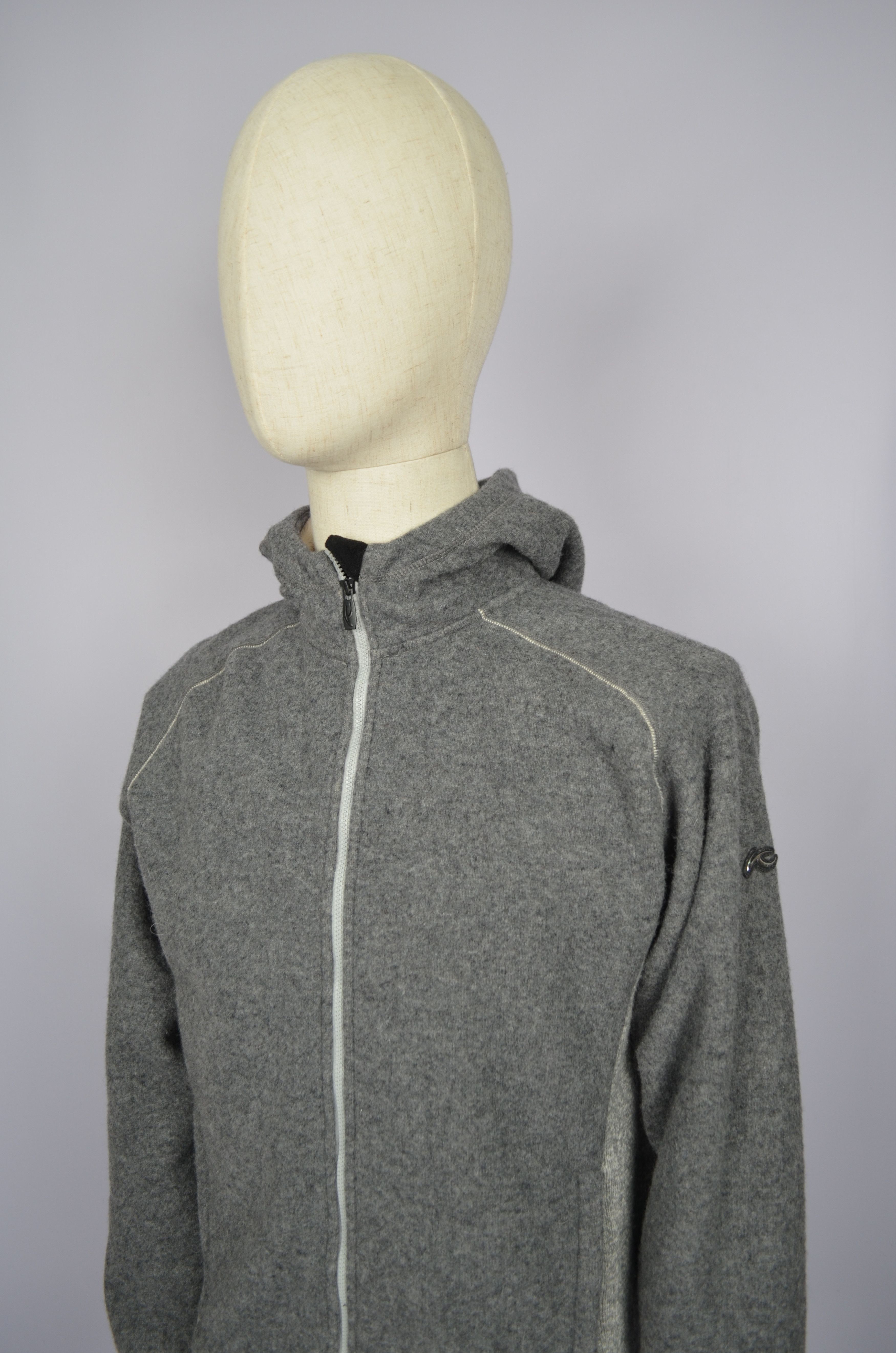 Designer × KJUS KJUS Mellow Grey Wool Blend Hoodie Jacket Size S Size US S / EU 44-46 / 1 - 5 Thumbnail