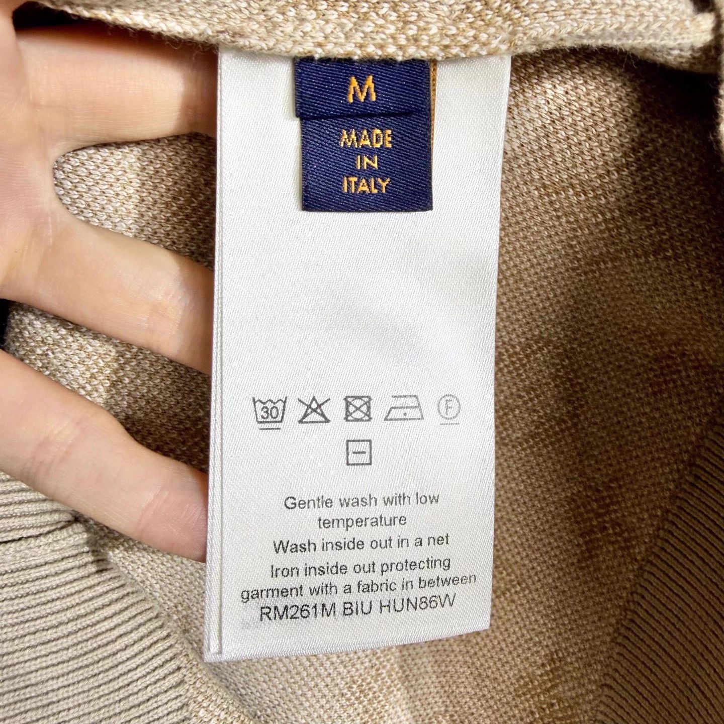 Louis Vuitton LV SS26 Gradient Jacquard Logo Sweater M Khaki Size US M / EU 48-50 / 2 - 4 Thumbnail