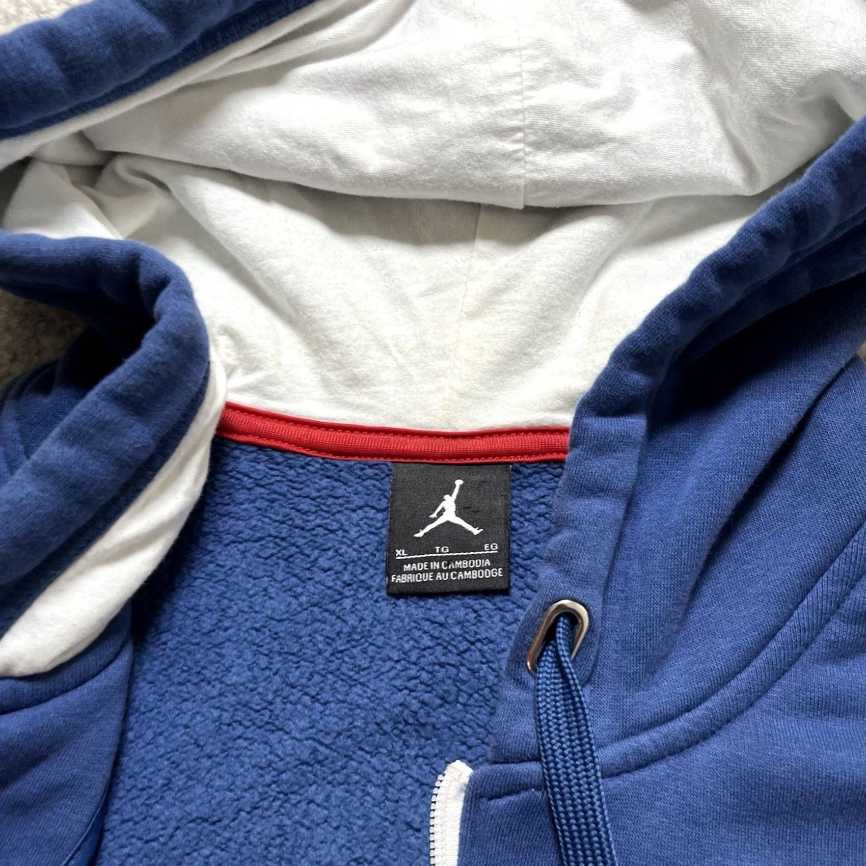 Jordan Brand Jordan Hoodie Mens XL Blue Sweatshirt Jumpman Logo Y2K Vintage 23 Full Zip Size US XL / EU 56 / 4 - 3 Thumbnail
