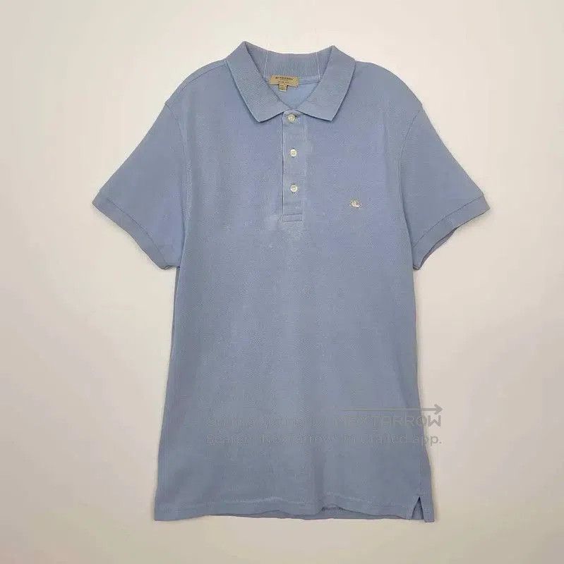 Burberry Burberry Light Blue Cotton Polo Shirt for Men. Size US L / EU 52-54 / 3 - 1 Thumbnail