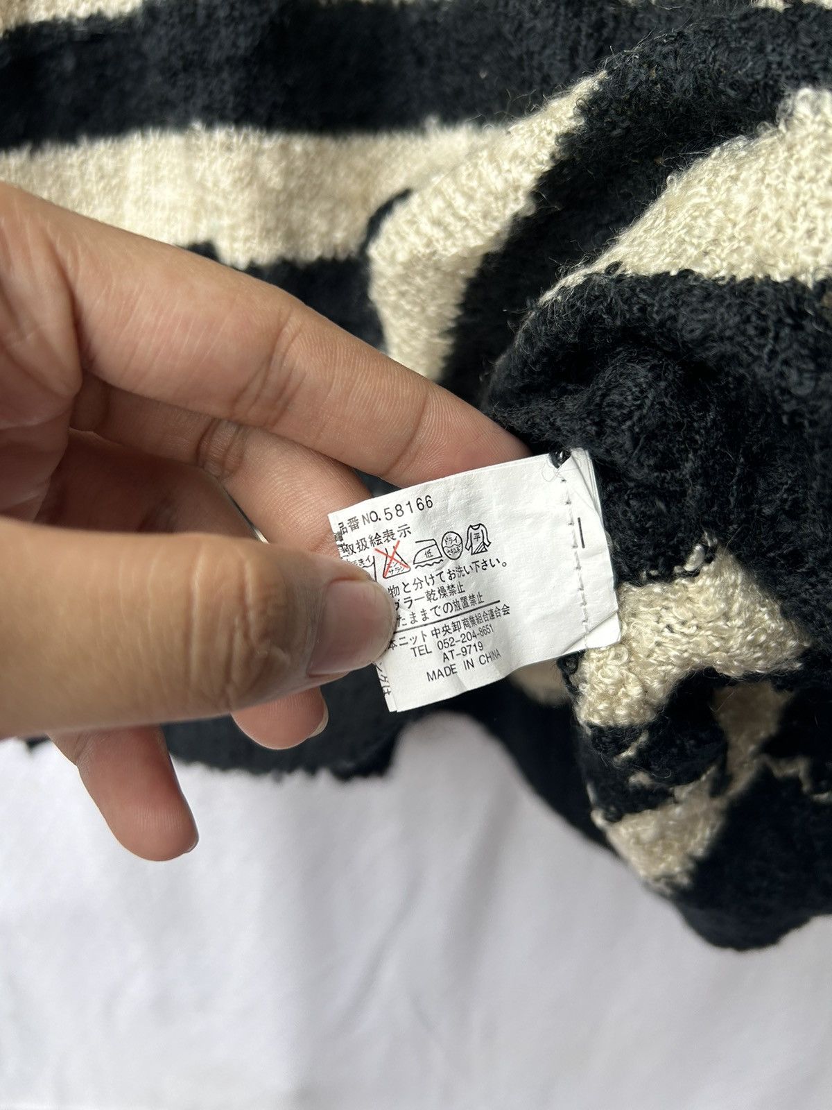 Japanese Brand Japanese Romeo knit fuzzy mohair striped Isseymiyake styled Size US M / EU 48-50 / 2 - 6 Thumbnail
