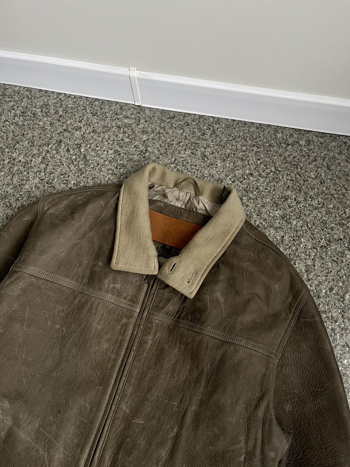 Timberland Vintage Timberland Leather Jacket sz M Size US M / EU 48-50 / 2 - 2 Thumbnail