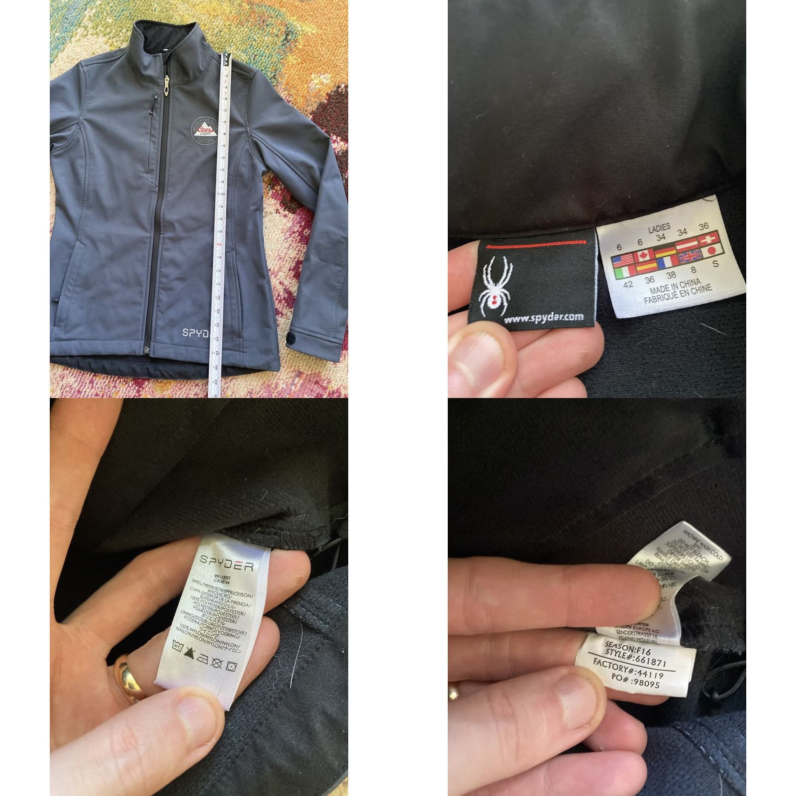 Spyder Spyder Jacket Womens Size 6 Coors Light Elevation Full Zip Gray Size M / US 6-8 / IT 42-44 - 8 Thumbnail