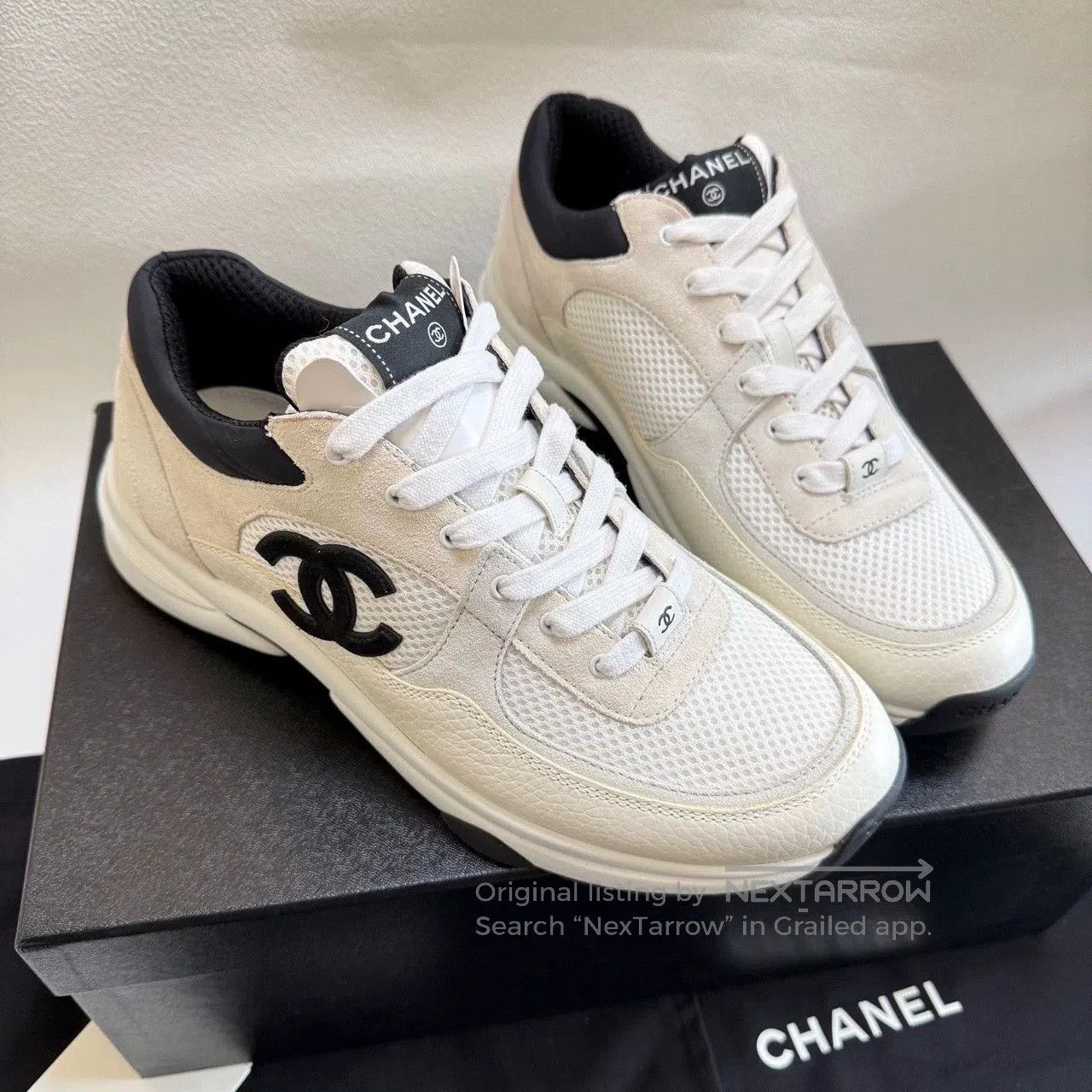 Chanel chanel black and white low-top sneakers. Size US 9 / EU 42 - 4 Thumbnail