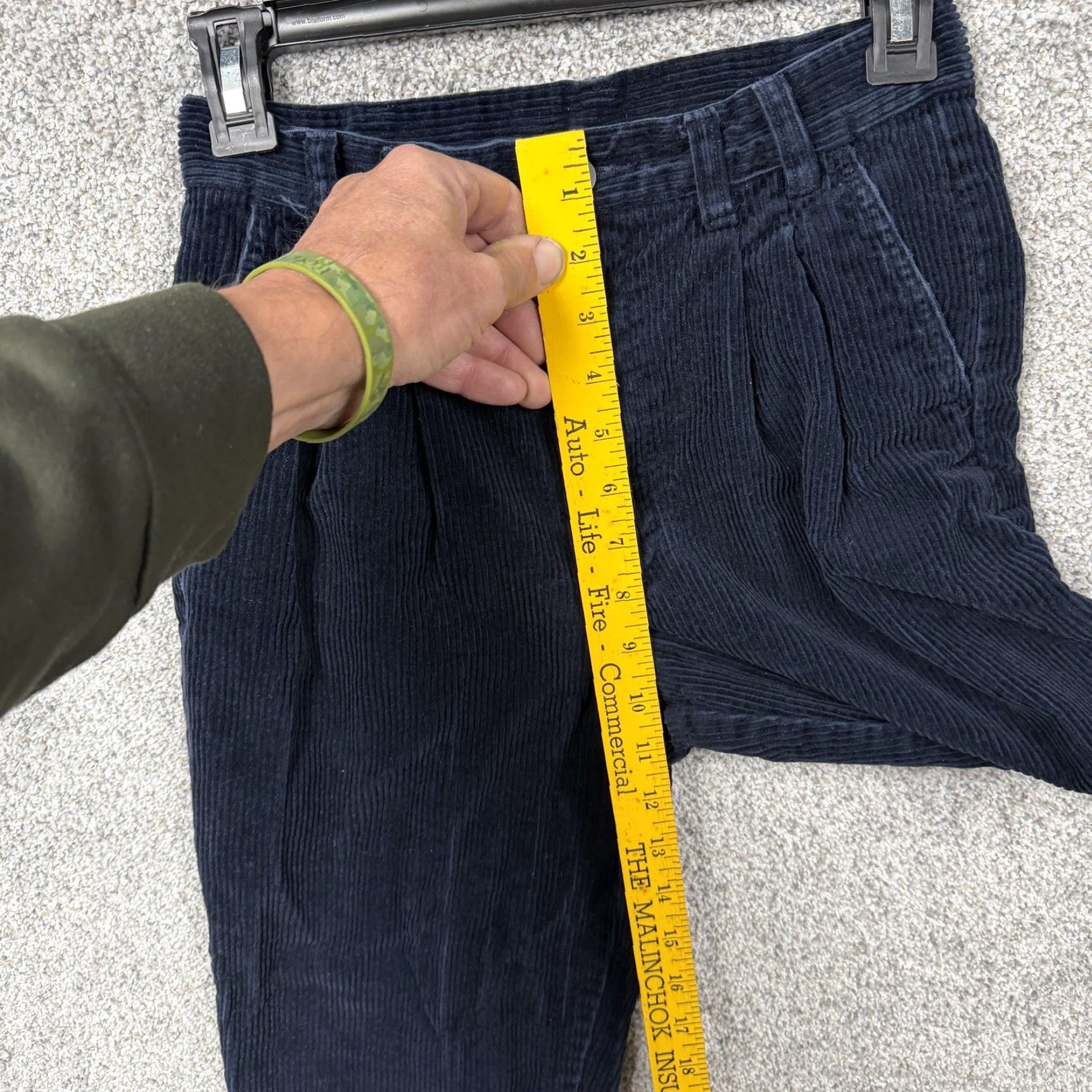 Lands' End VINTAGE Talbots Corduroy Pants 14 Blue Pleated Pockets 26 Inseam 25 Waist Women Dress Pants Cotton Dark Academia Size 36" / US 14 / IT 50 - 5 Thumbnail