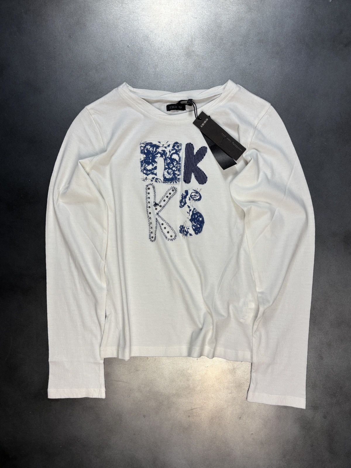 IKKS × Vintage Vintage IKKS Longsleeve Embroidered Youth 2000s Y2K 1990s Size XS / US 0-2 / IT 36-38 - 9 Thumbnail