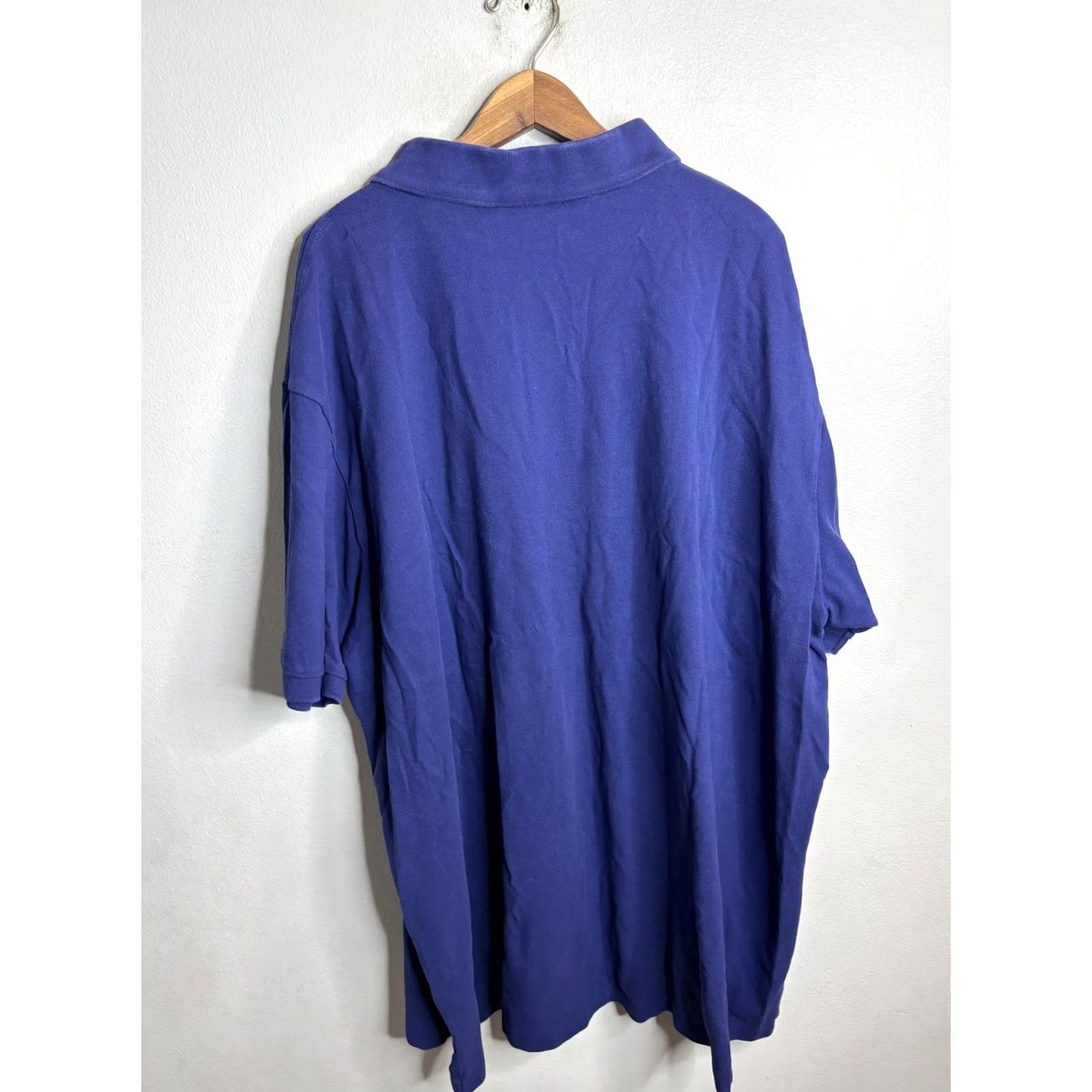 Polo Ralph Lauren VINTAGE Polo Ralph Lauren Polo Shirt Big 4X Blue Short Sleeve Pique Pony Mens Size US XXL / EU 58 / 5 - 5 Thumbnail