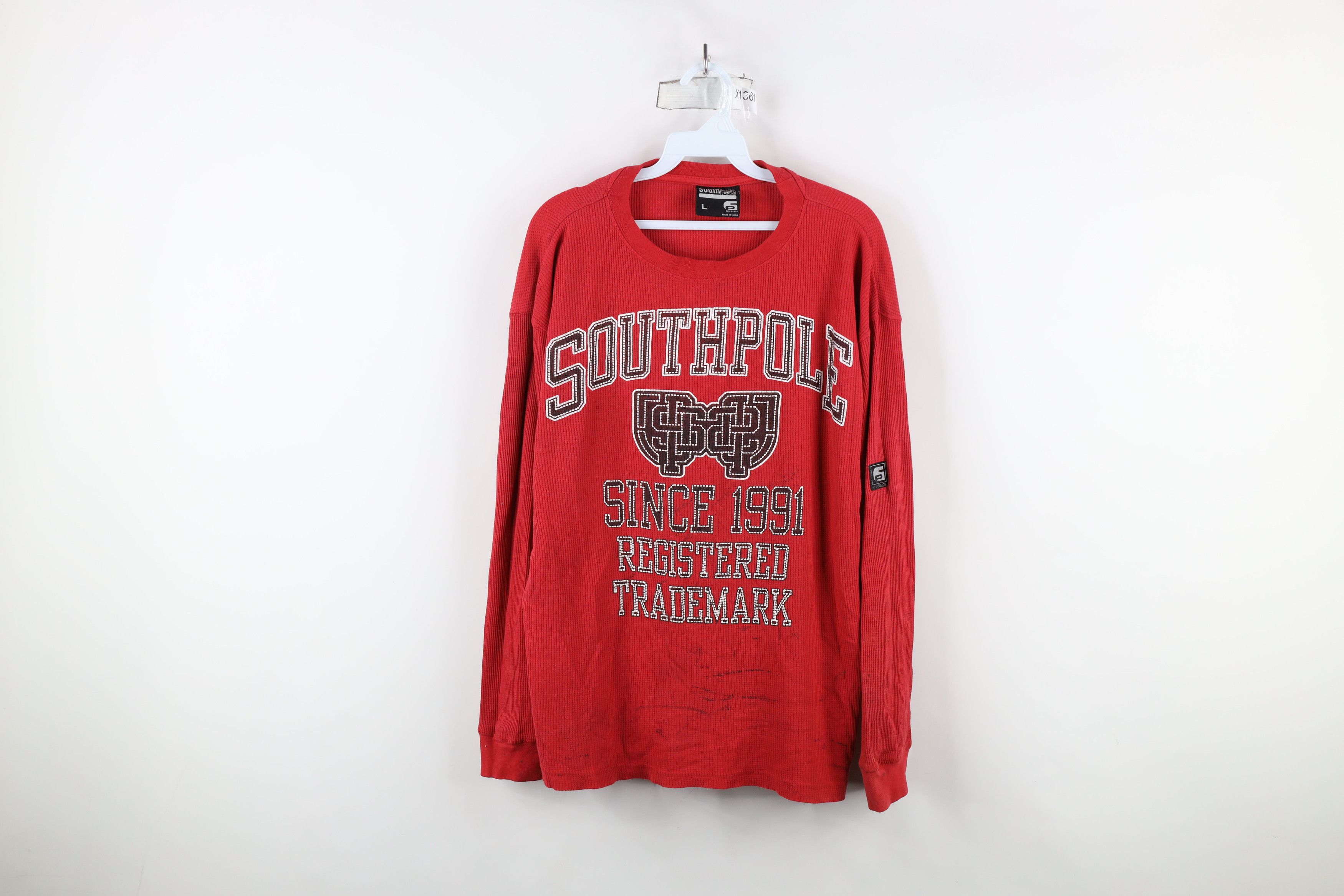 Southpole × Vintage Vintage Southpole Thermal Waffle Knit Long Sleeve T-Shirt Size US L / EU 52-54 / 3 - 1 Thumbnail