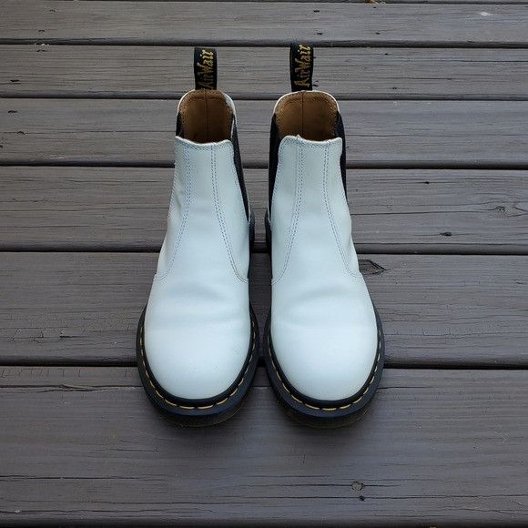 Dr Martens Chelsea Boots White Stitching Dr Martens 2976 Yellow
