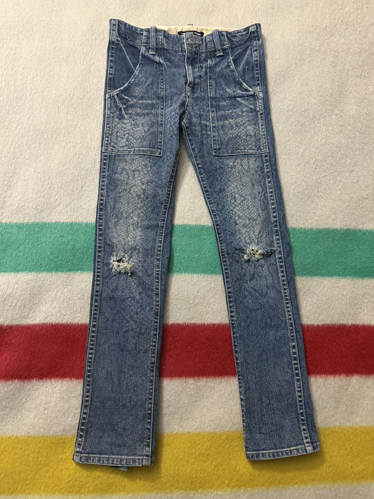 Hysteric Glamour Hysteric Glamour Mini Snakeskin Jeans 24 Waist 25 Inseam Size 24" / US 00 / IT 34 - 1 Thumbnail