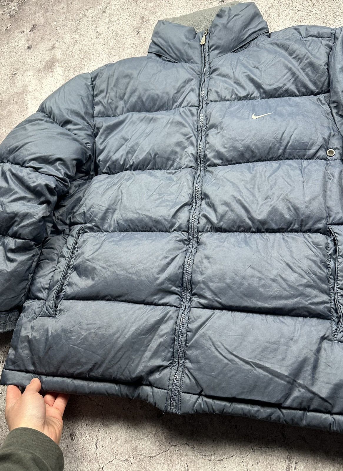 Nike 2000s💙 Nike Vintage Puffer Down Jacket Y2K Size US L / EU 52-54 / 3 - 5 Thumbnail
