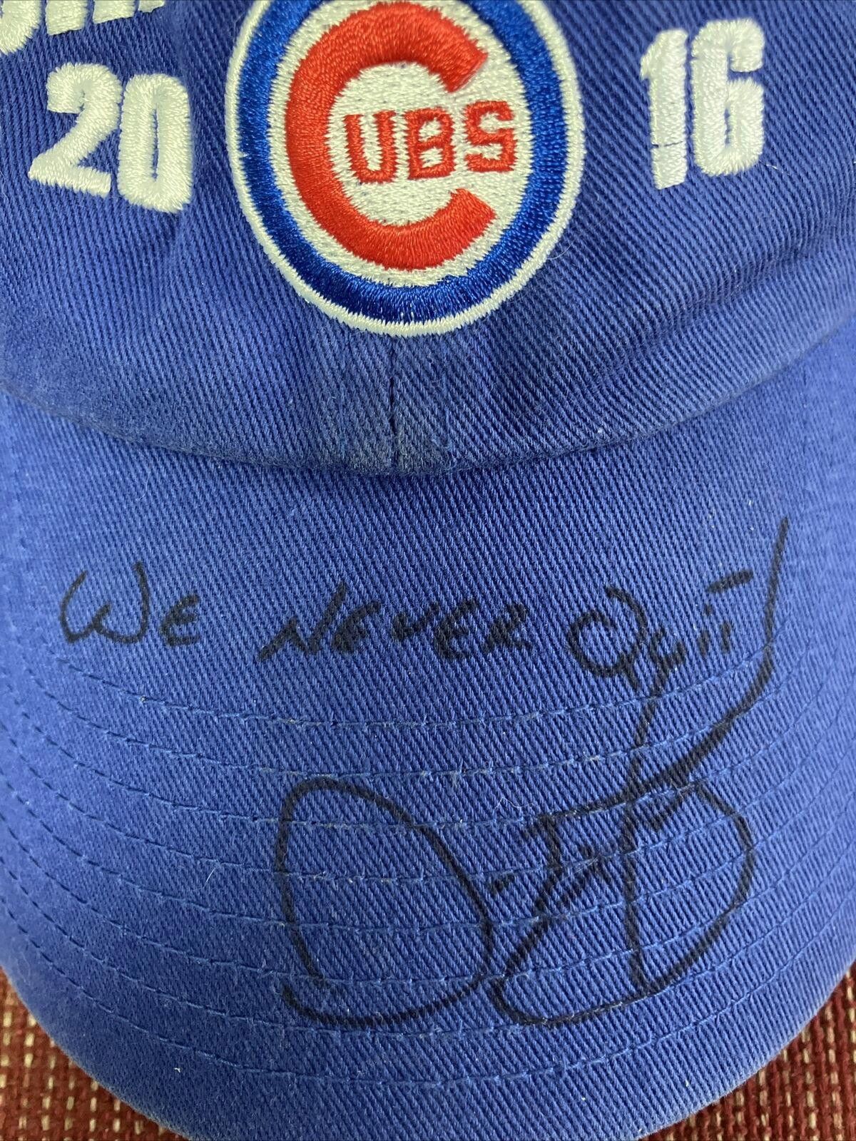 Designer Dave Martinez - SIGNED 206 Cubs World Series Hat Size ONE SIZE - 3 Thumbnail