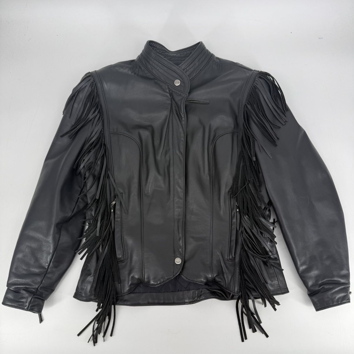 Harley Davidson Vintage Harley-Davidson Women Mirage Leather Fringe Jacket Size L / US 10 / IT 46 - 1 Thumbnail
