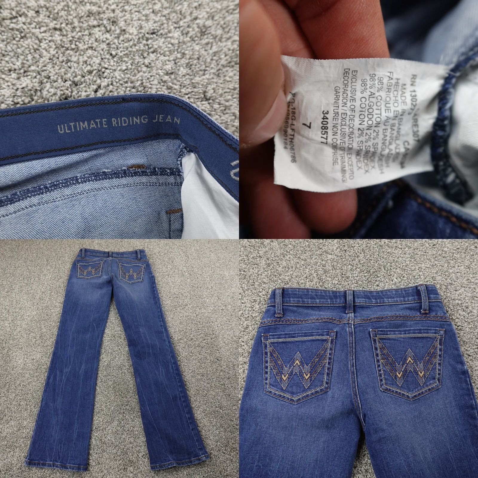 Wrangler Wrangler Jeans Womens 7 Dark Blue Denim Pants Shiloh Low Rise Boot Rodeo Stretch - Mens? Size 28" / US 6 / IT 42 - 8 Thumbnail