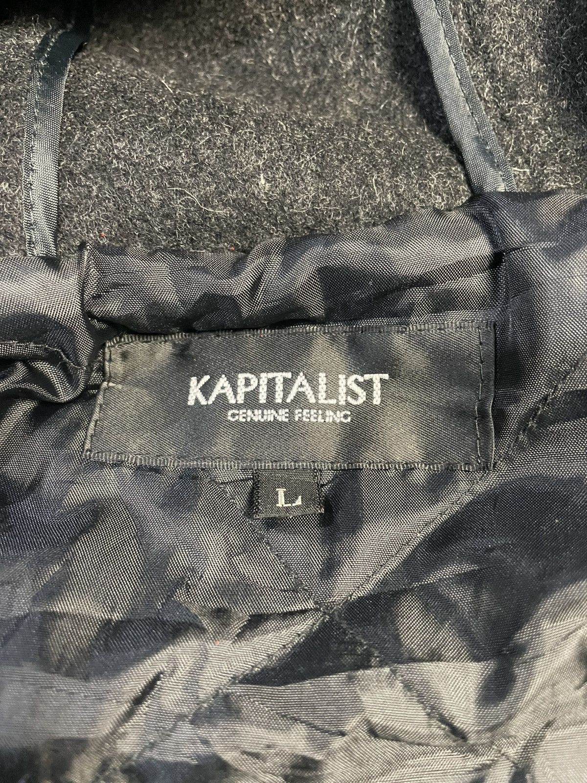 Japanese Brand Kapitalist Genuine Feeling Velcro Strap Wool Hooded Jacket Size US L / EU 52-54 / 3 - 5 Thumbnail