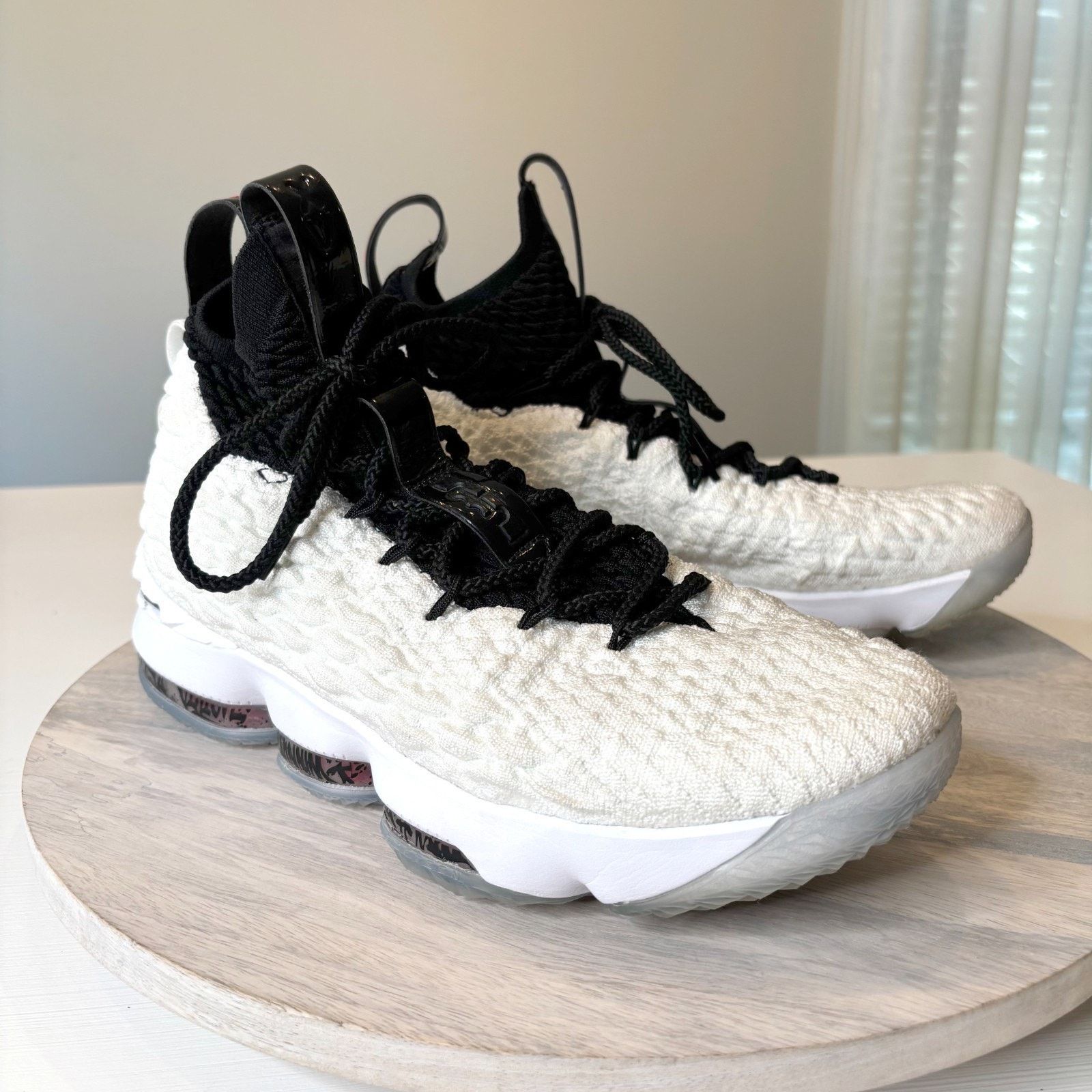 Nike Nike LeBron 15 Black White Sneakers AQ2363-100 Men