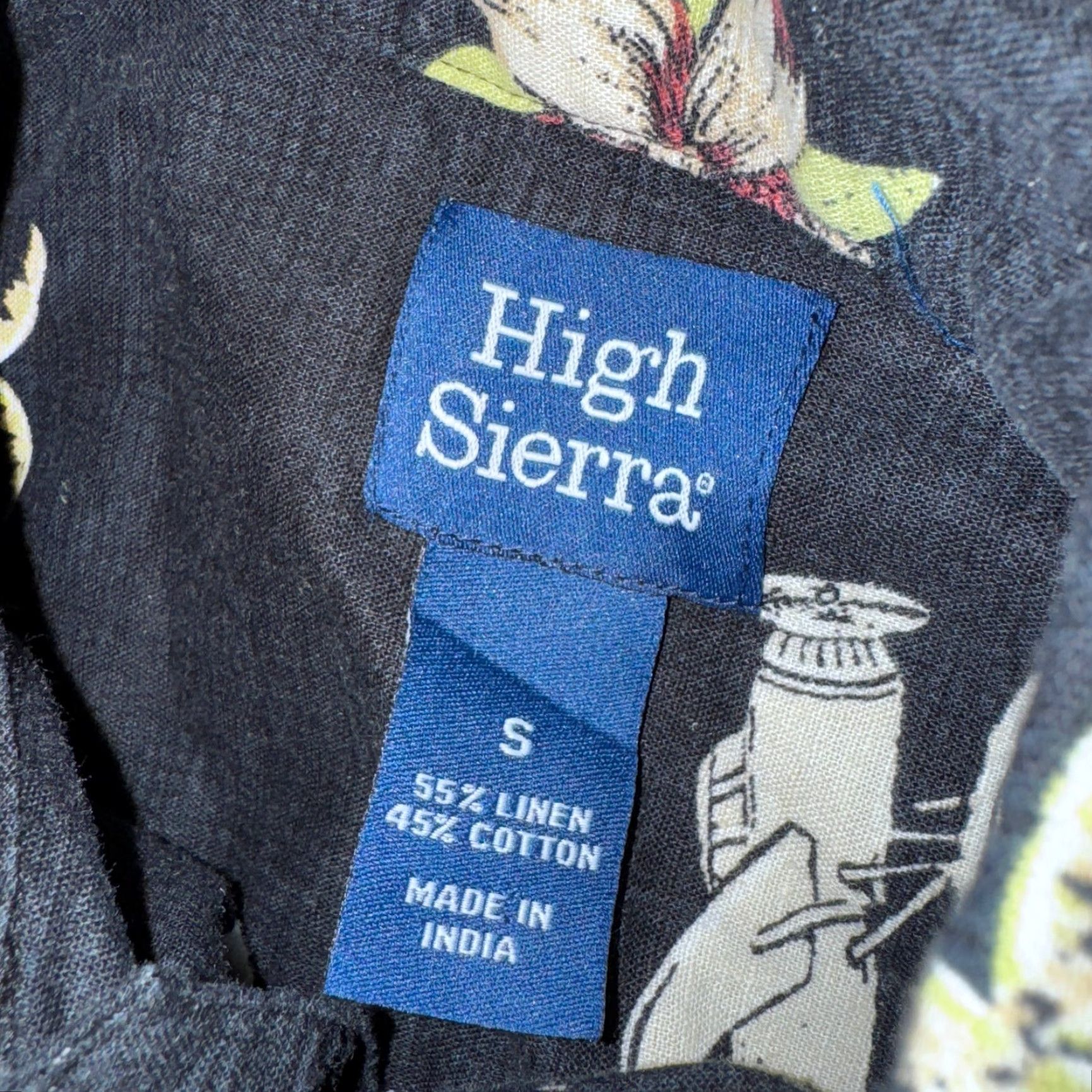 High Sierra VINTAGE High Sierra Shirt Button-Up Hawaiian Black Seaplane Palm Trees Print S Men Short Sleeve Logo Embroidered Easy Care All Seasons Size US S / EU 44-46 / 1 - 2 Thumbnail