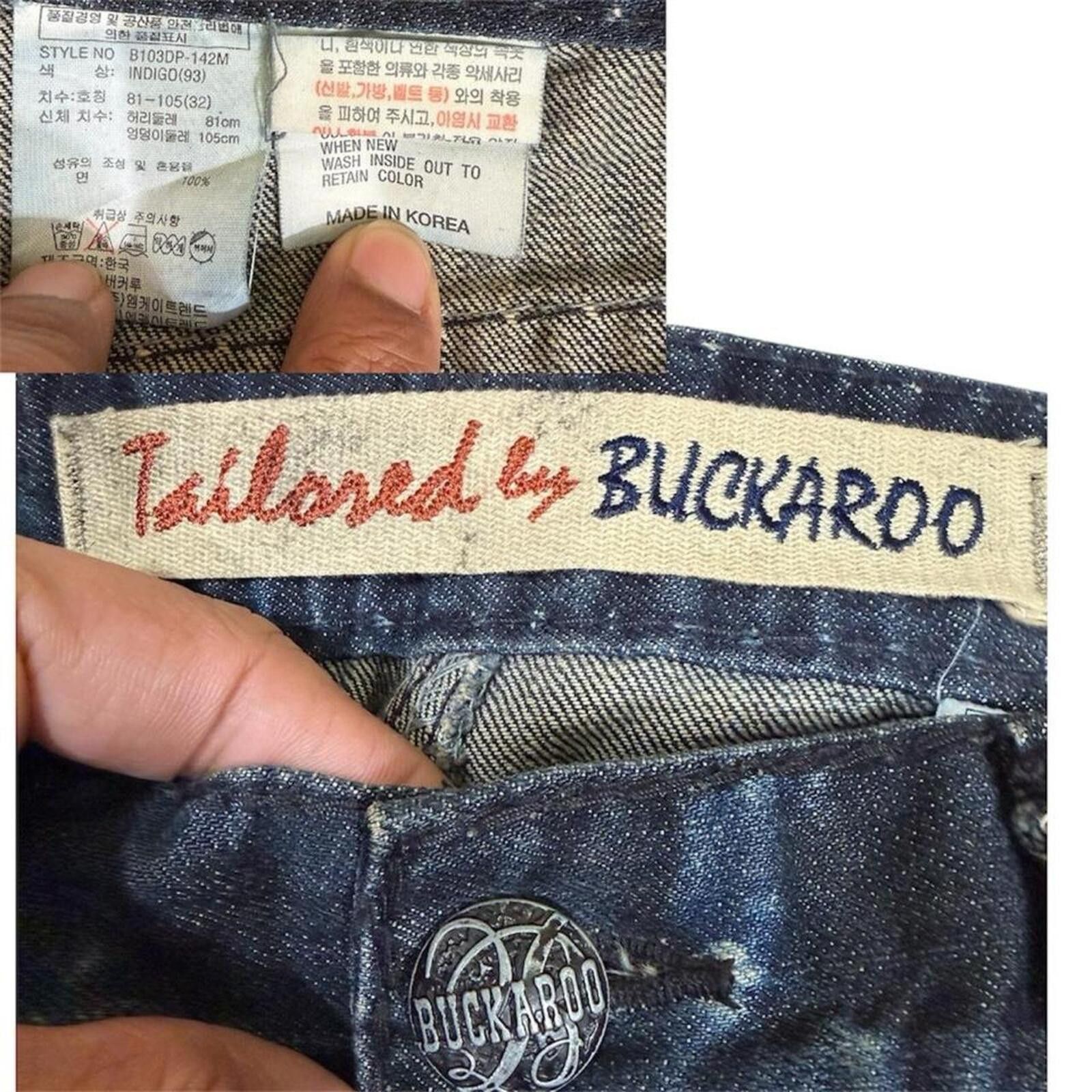 True Religion Rare Vintage Buckaroo Dirty shade unique design denim jeans Size US 33 - 8 Thumbnail