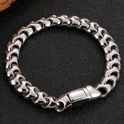 Jewelry 9MM Wide Curb Link Chain Man Bracelet Size ONE SIZE - 2 Thumbnail