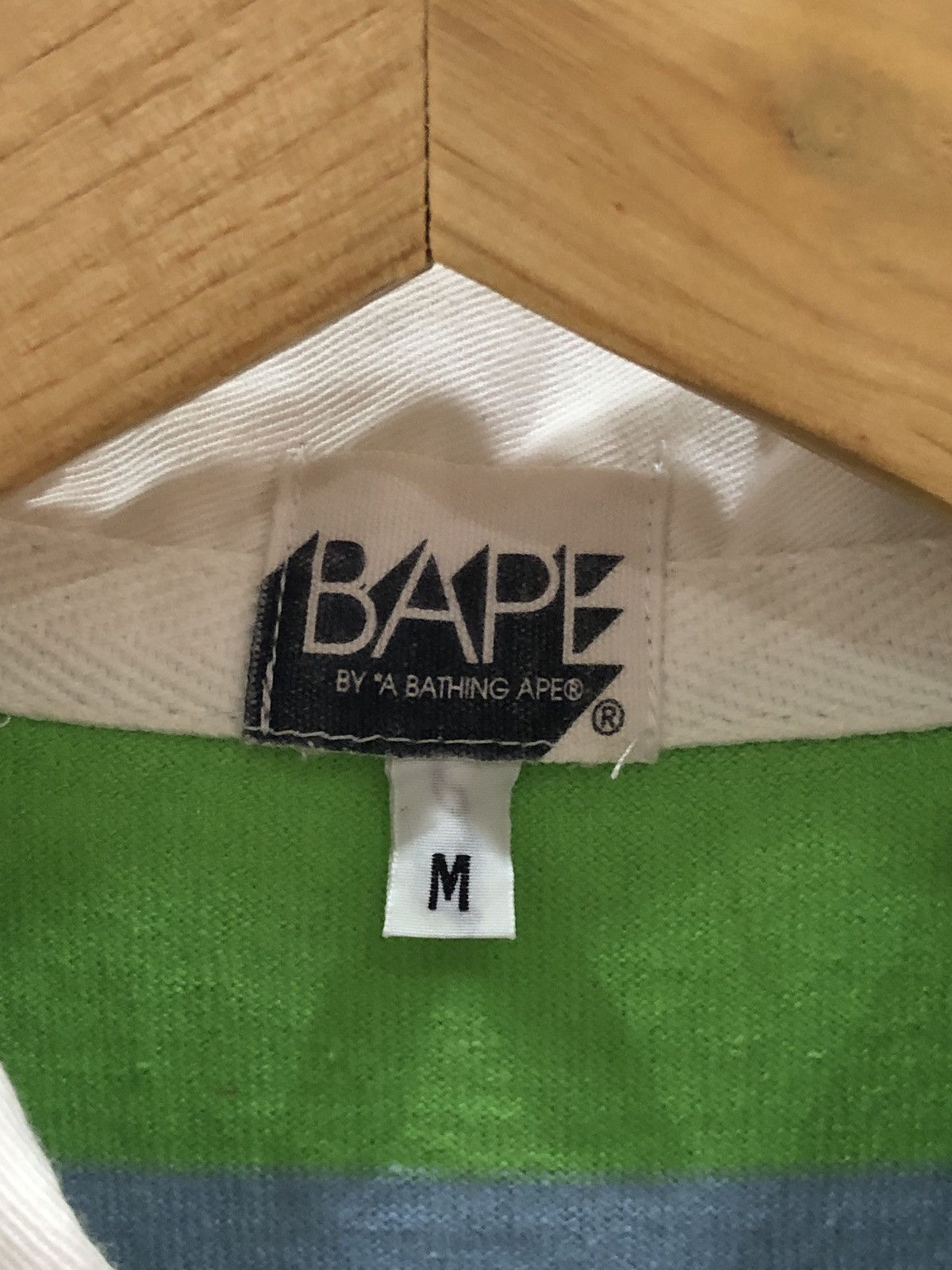 Bape BAPE A Bathing Ape Striped Polo Rugby Shirts Size US M / EU 48-50 / 2 - 4 Thumbnail