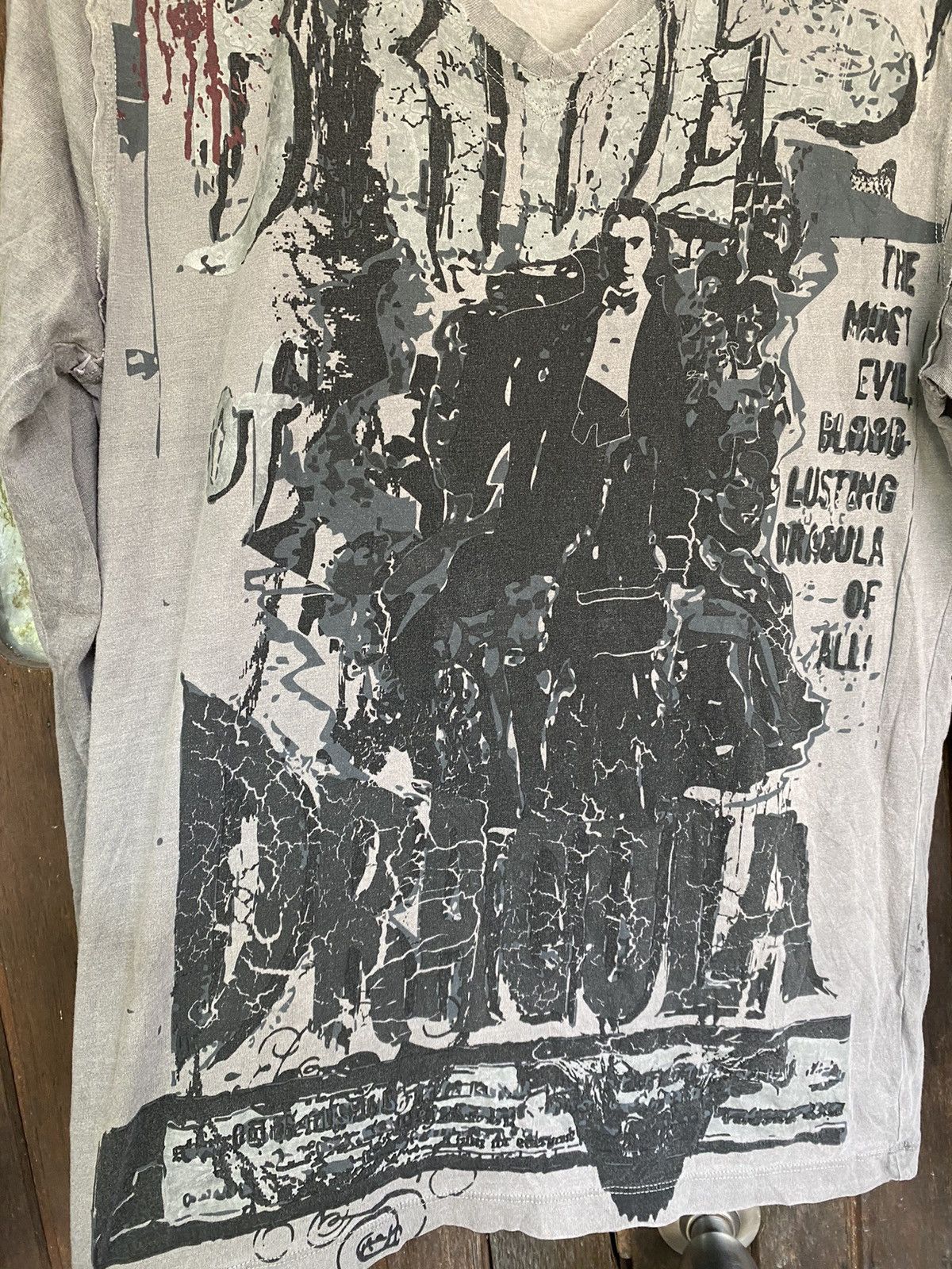 Common Projects × Designer Dracula Affliction V-Neck long T-Shirts Size US M / EU 48-50 / 2 - 2 Thumbnail