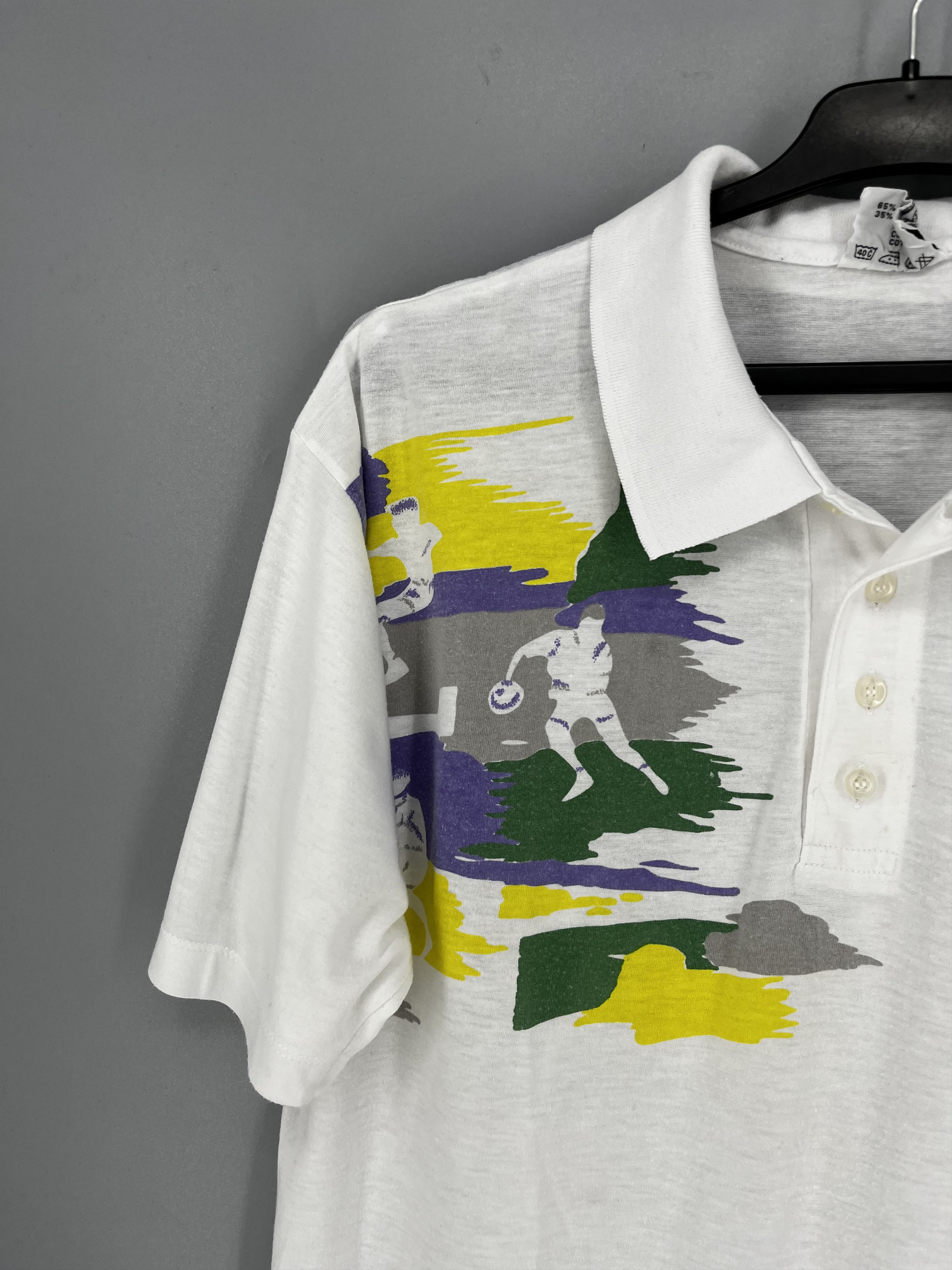 Vintage Vintage Size L Polo Tenis Shirt Polo Shirt Pattern 80s 90s Size US L / EU 52-54 / 3 - 7 Thumbnail