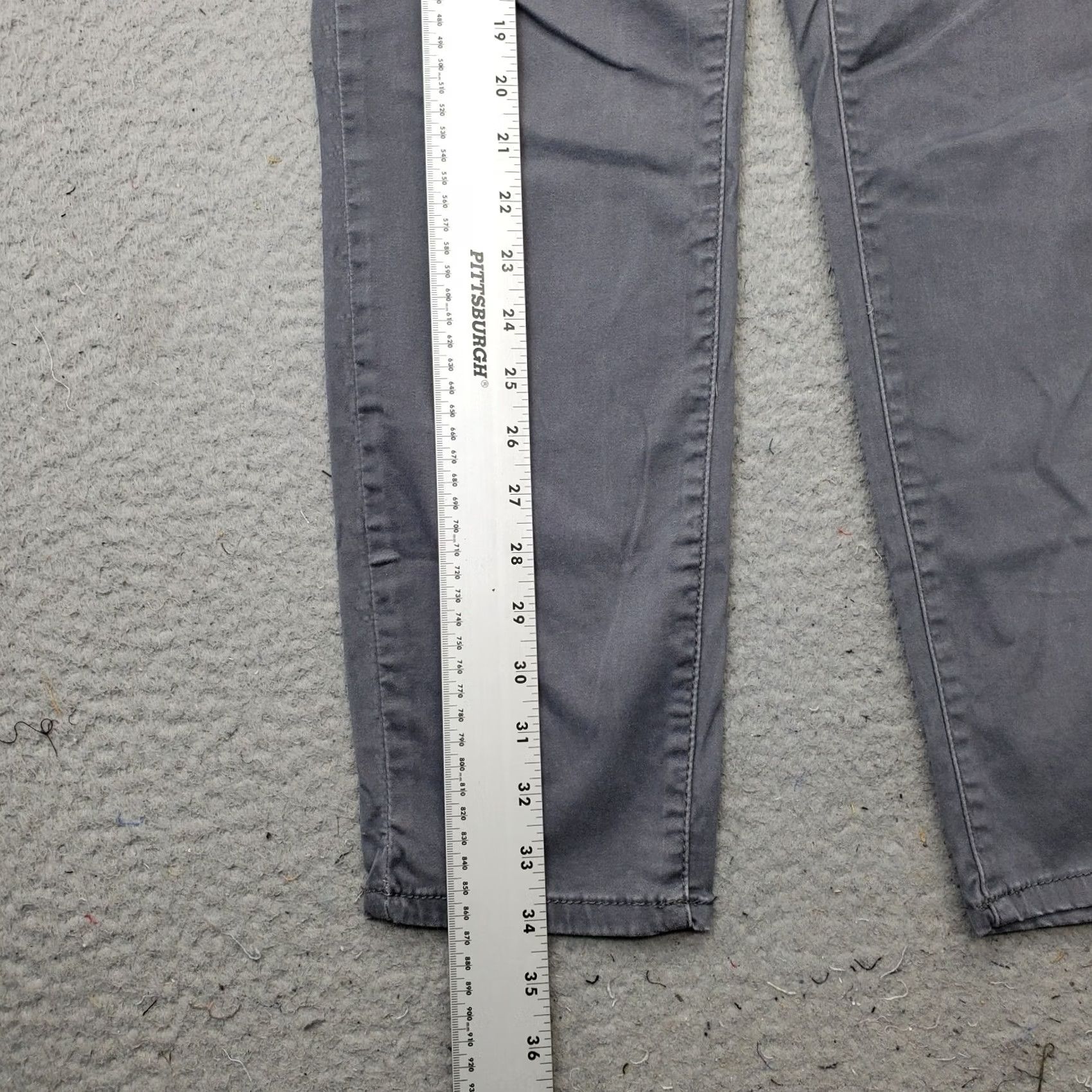 Buffalo David Bitton Buffalo Jeans Women 10 Skinny Gray Stretch Ankle Grazer Mid-Rise Size 32" / US 10 / IT 46 - 3 Thumbnail