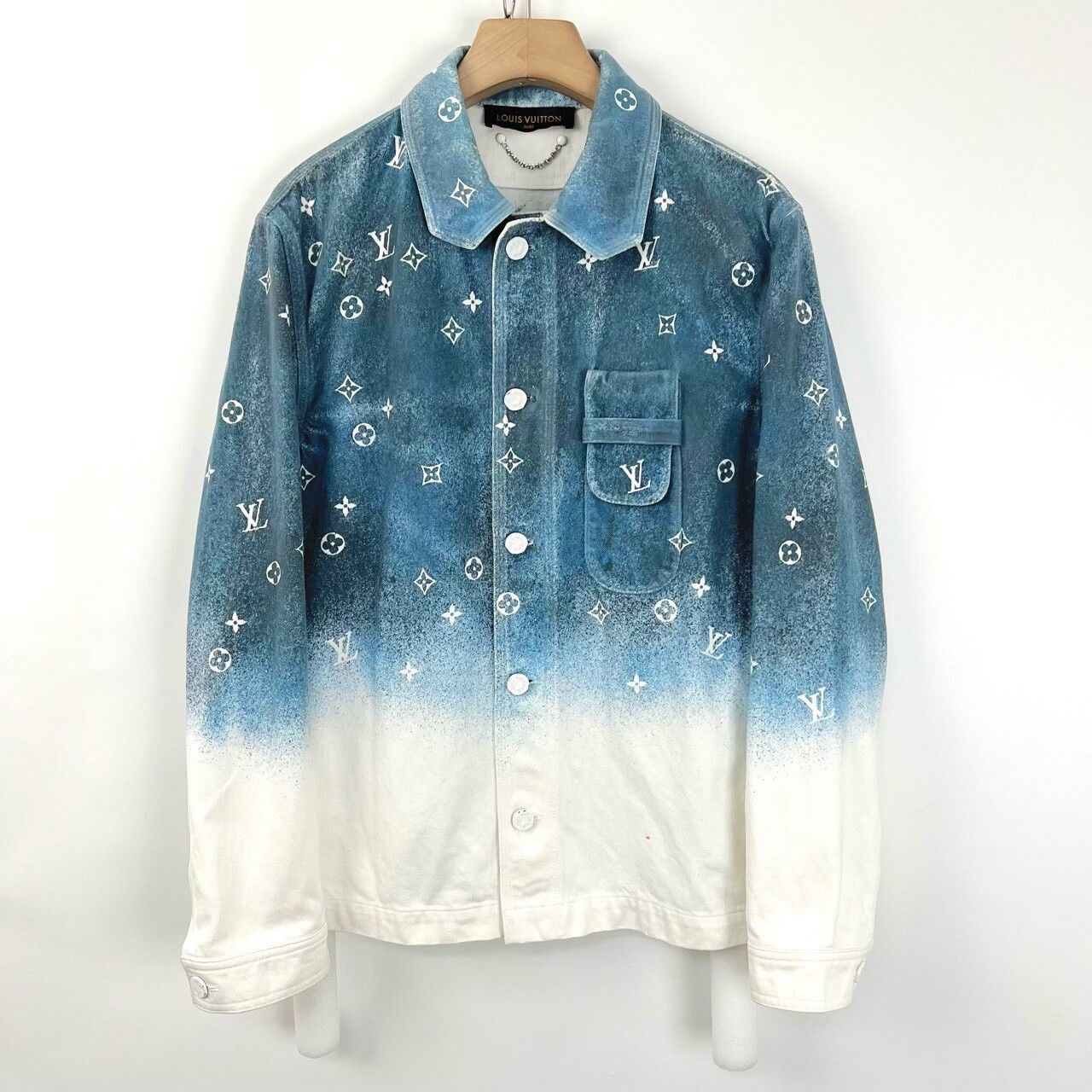 Louis Vuitton Louis Vuitton Blue White Starry Monogram Denim Jacket Size S / US 4 / IT 40 - 1 Thumbnail