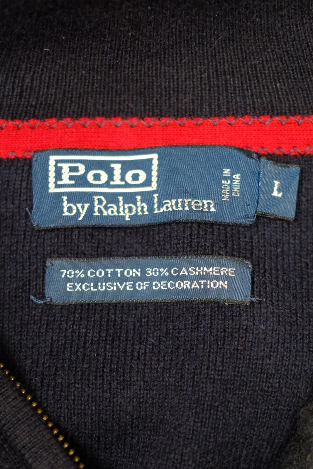 Polo Ralph Lauren 90's Polo Ralph Lauren U.S.A 22 Patch Quarter-Zip Sweater Size L / US 10 / IT 46 - 6 Thumbnail