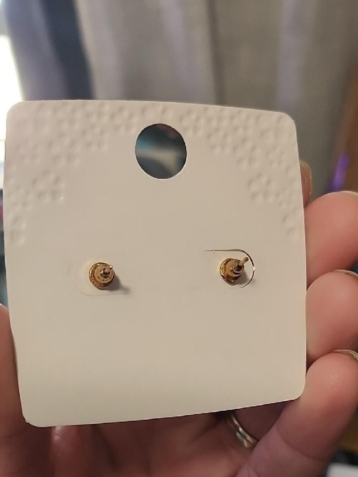 Mitchell & Ness Mint Gold-Tone Floral Stud Earrings Size ONE SIZE - 2 Thumbnail