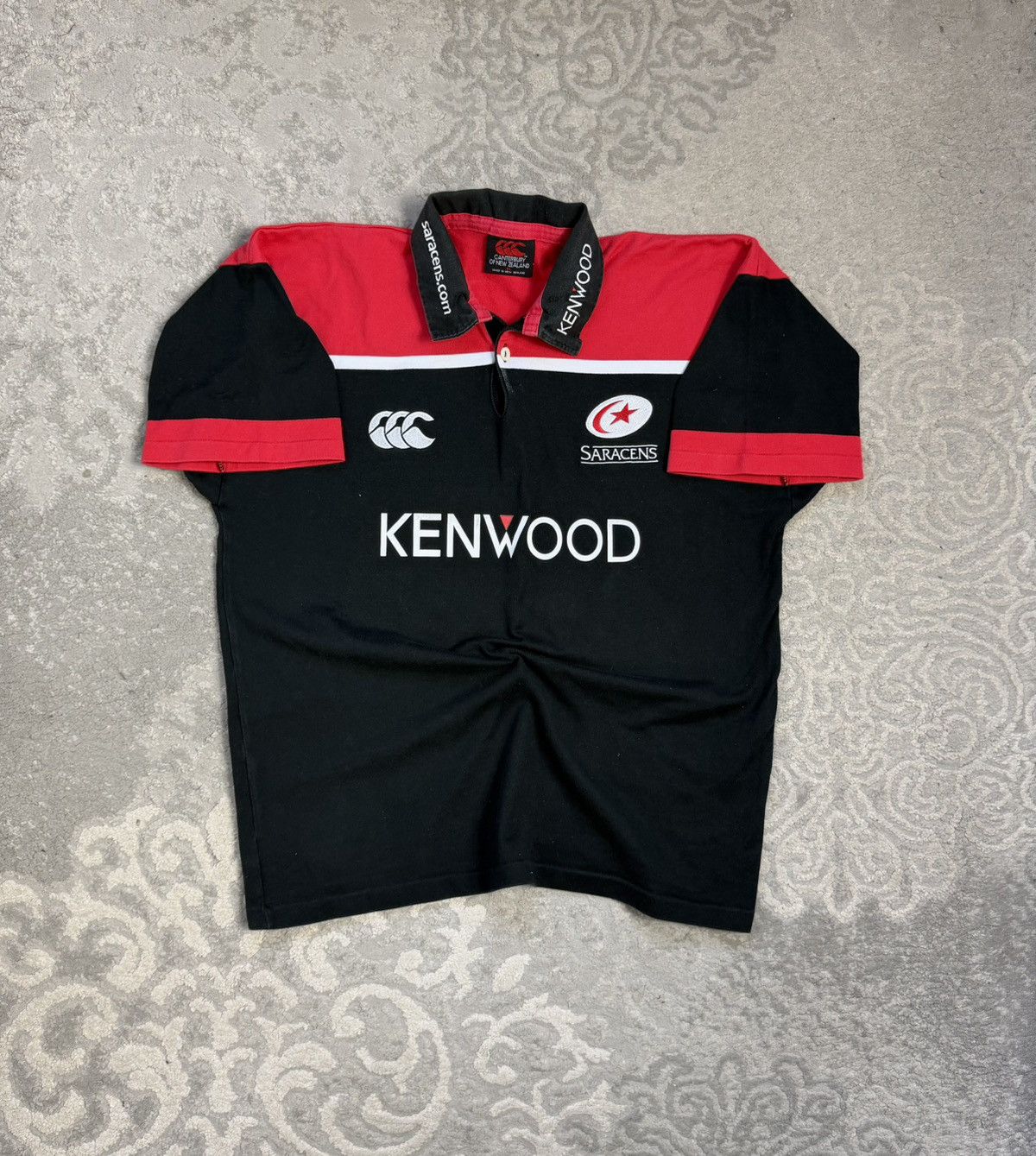 Canterbury of New Zealand Canterbury Saracens 2000/2001 Rugby Vintage Jersey Size US XL / EU 56 / 4 - 1 Thumbnail
