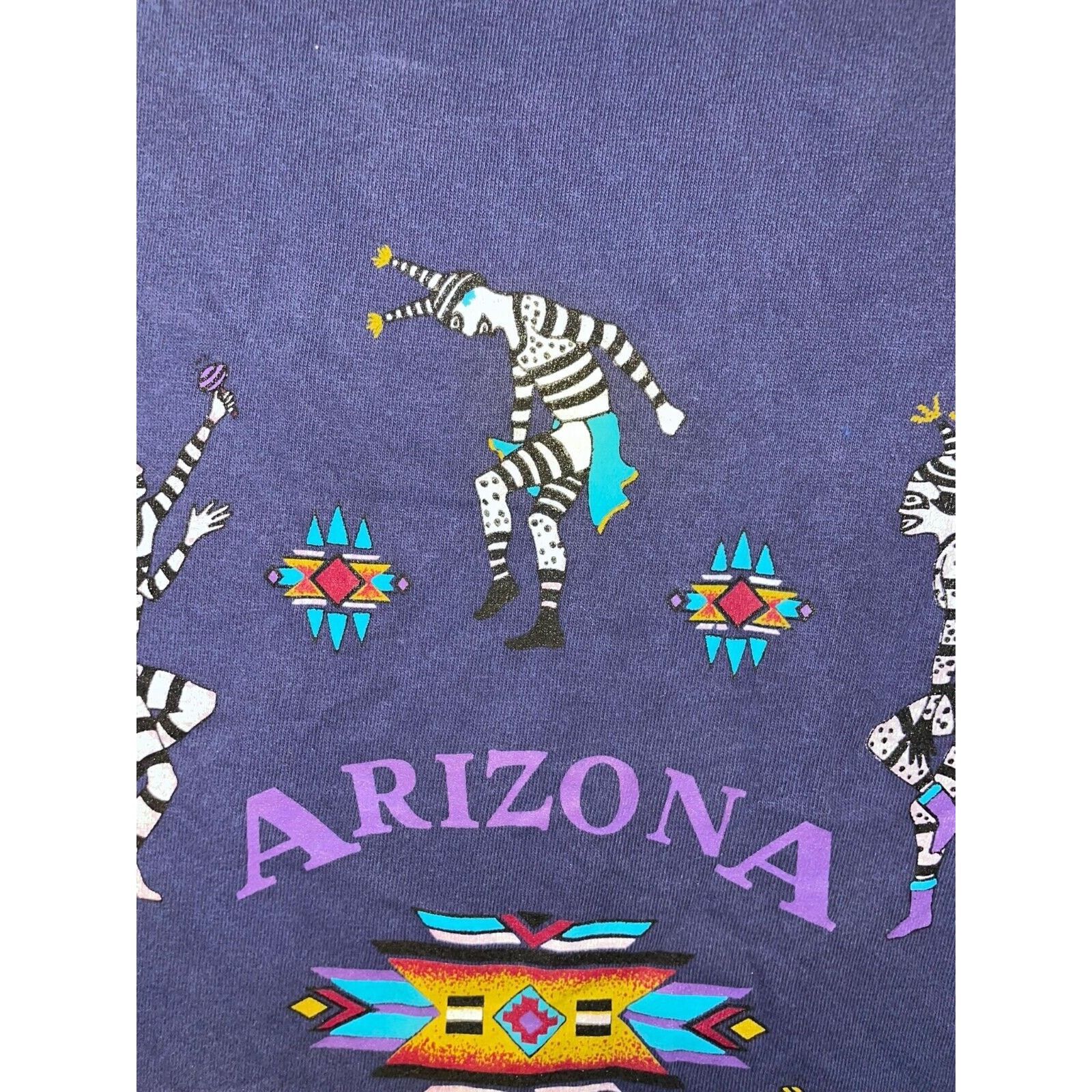 Vintage 1990s AZ Arizona Native American Striped Indian Dance Shirt Size US L / EU 52-54 / 3 - 4 Thumbnail