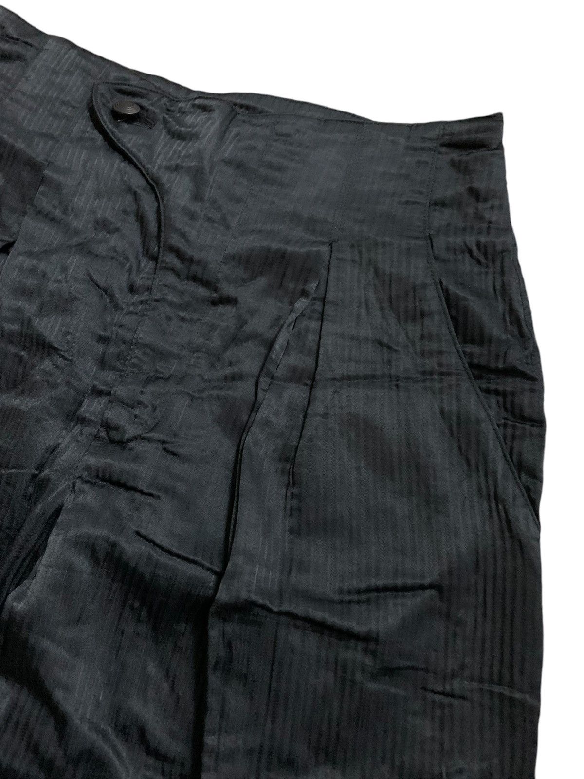 Issey Miyake 💥Vintage 90s Issey Miyake Buckle Back Stripe Pant Size 25" / US 0 / IT 36 - 3 Thumbnail