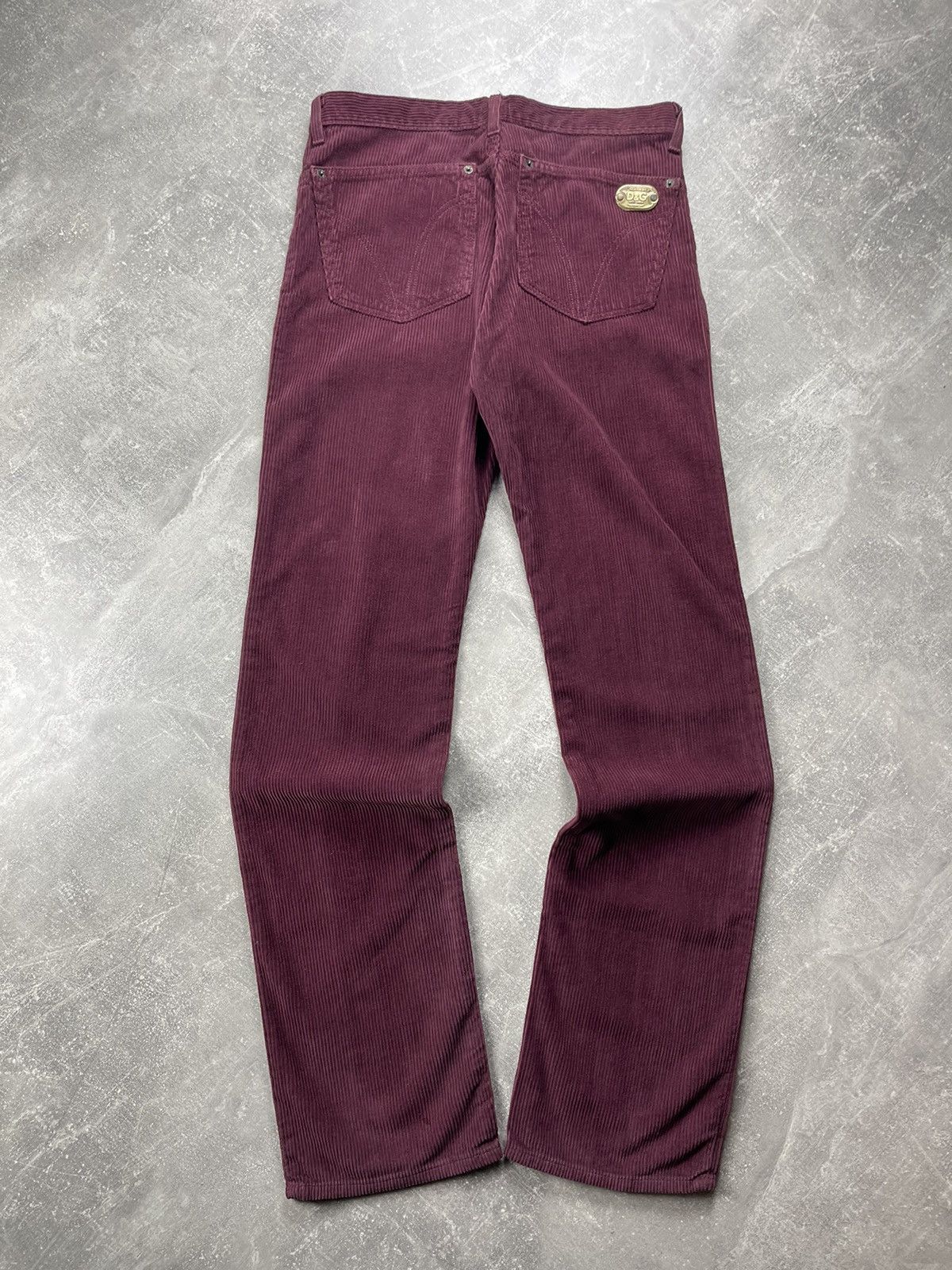 Dolce & Gabbana Dolce & Gabbana D&G DeadStock Burgundy Corduroy Flared Pants Size US 33 - 2 Thumbnail
