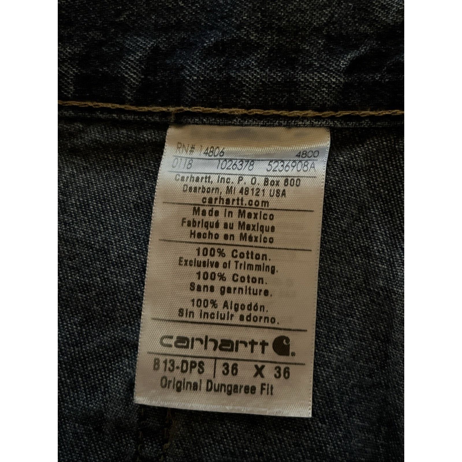 Carhartt Carhartt Men’s Jeans Men 34x35 Dungaree fit blue Denim Pants Size US 34 / EU 50 - 2 Thumbnail