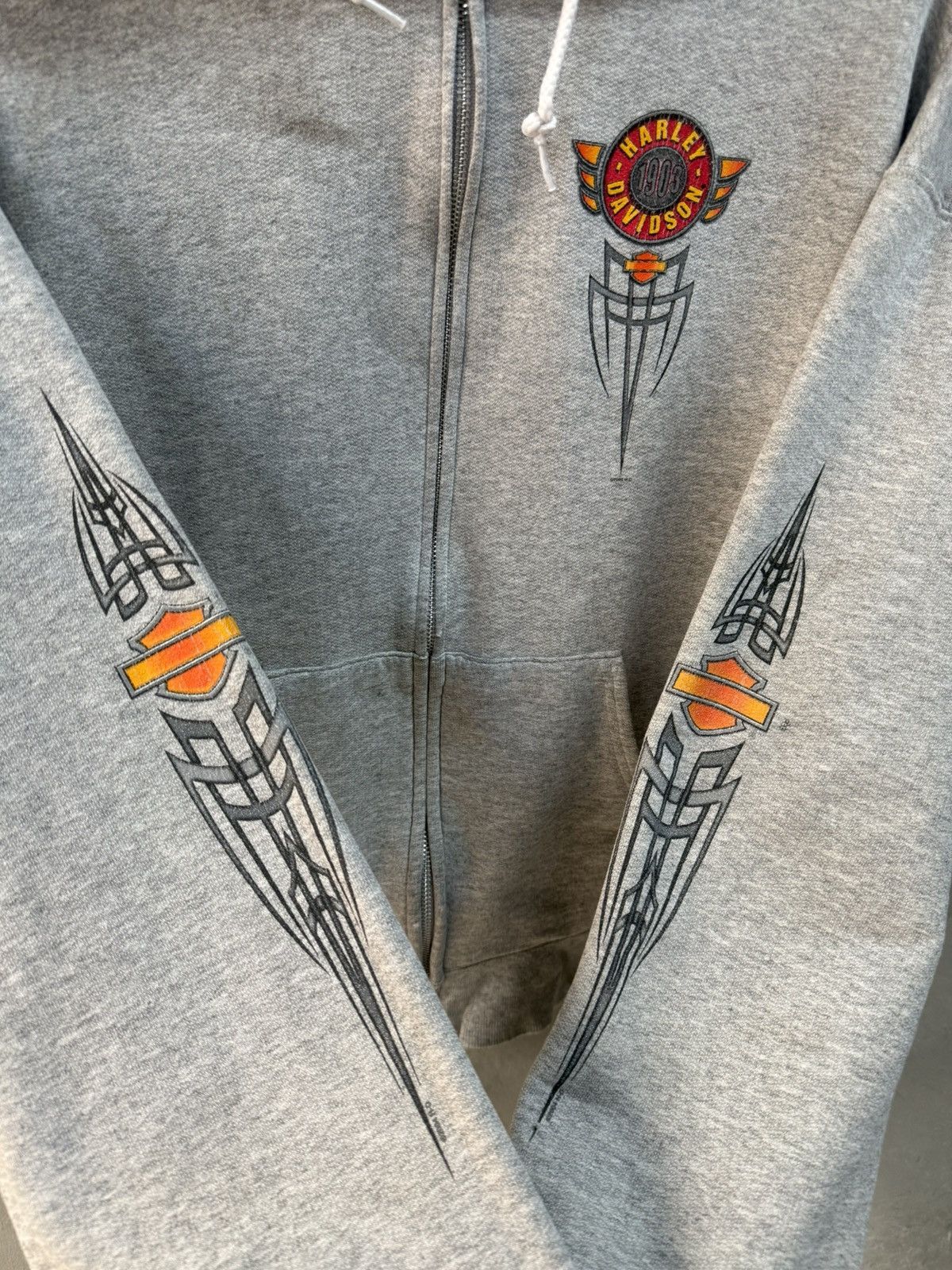 Harley Davidson Harley Davidson 00’ Tribal Zip Hoodie Distressed South Coast Size US M / EU 48-50 / 2 - 5 Thumbnail