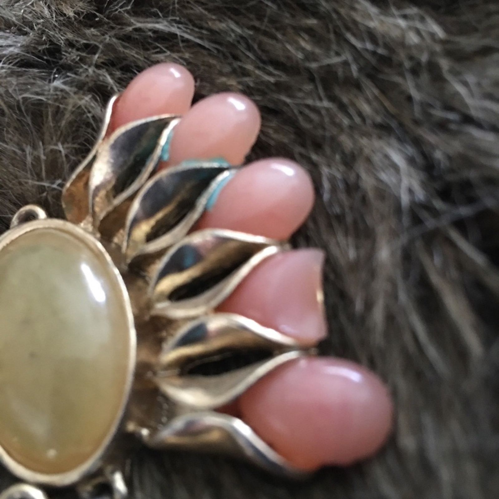 Vintage Vintage cabochon stone statement necklace Size ONE SIZE - 8 Thumbnail