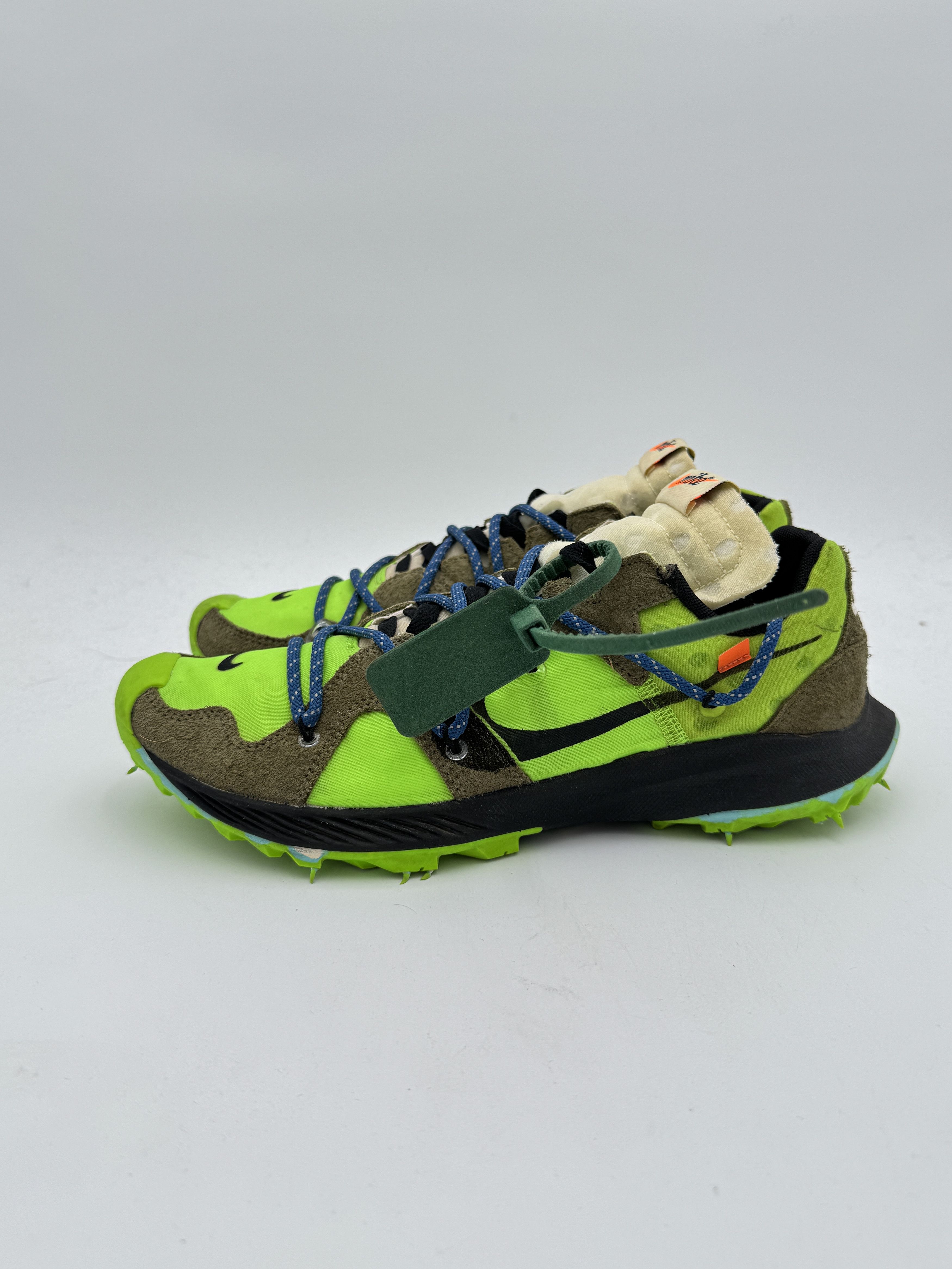 Nike × Off-White OFF-WHITE Nike Zoom Terra Kiger 5 Electric Green Size US 9.5 / EU 42-43 - 4 Thumbnail