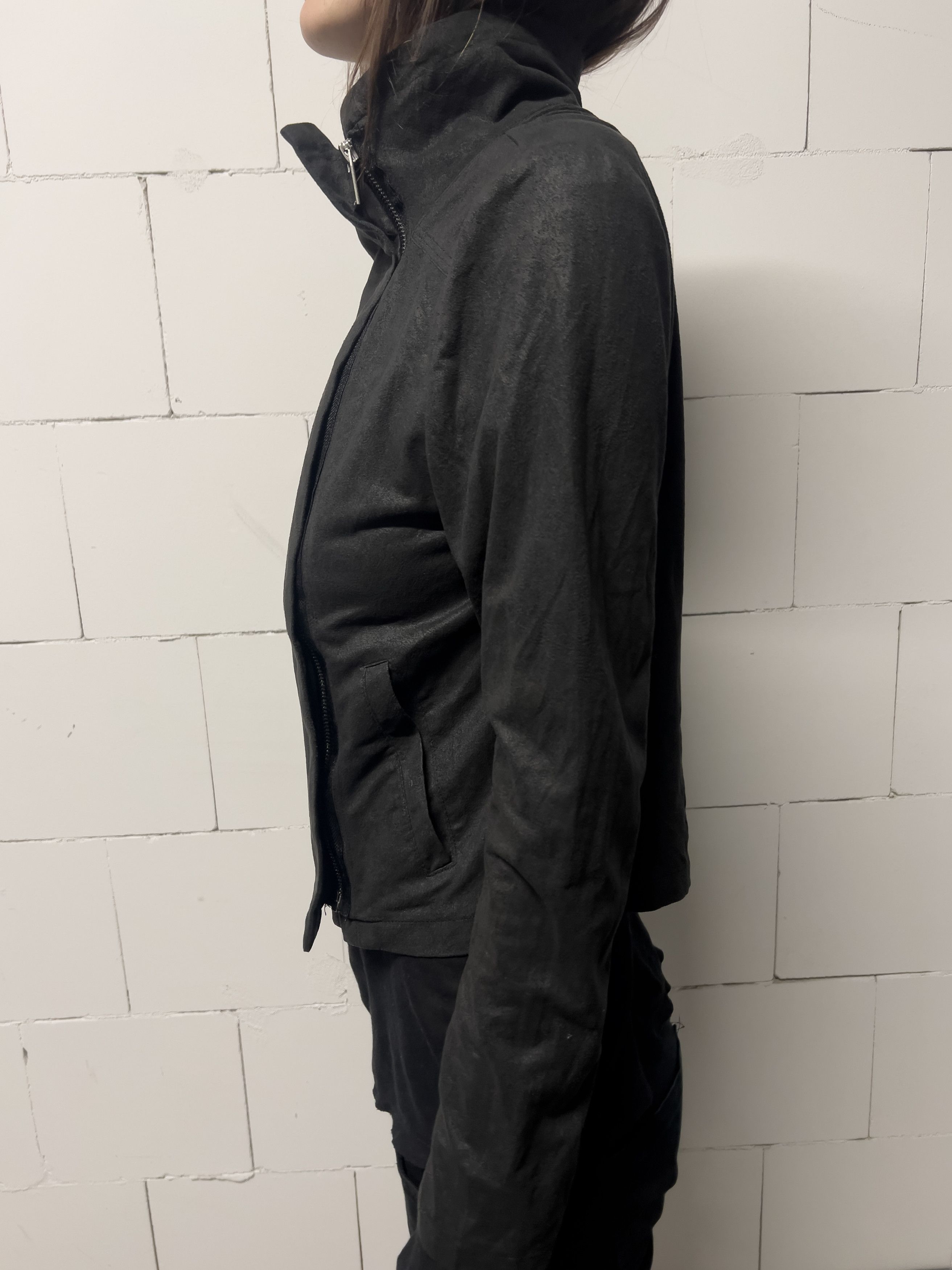 Japanese Brand Matte Black Asymmetric Jacket Size S / US 4 / IT 40 - 6 Thumbnail