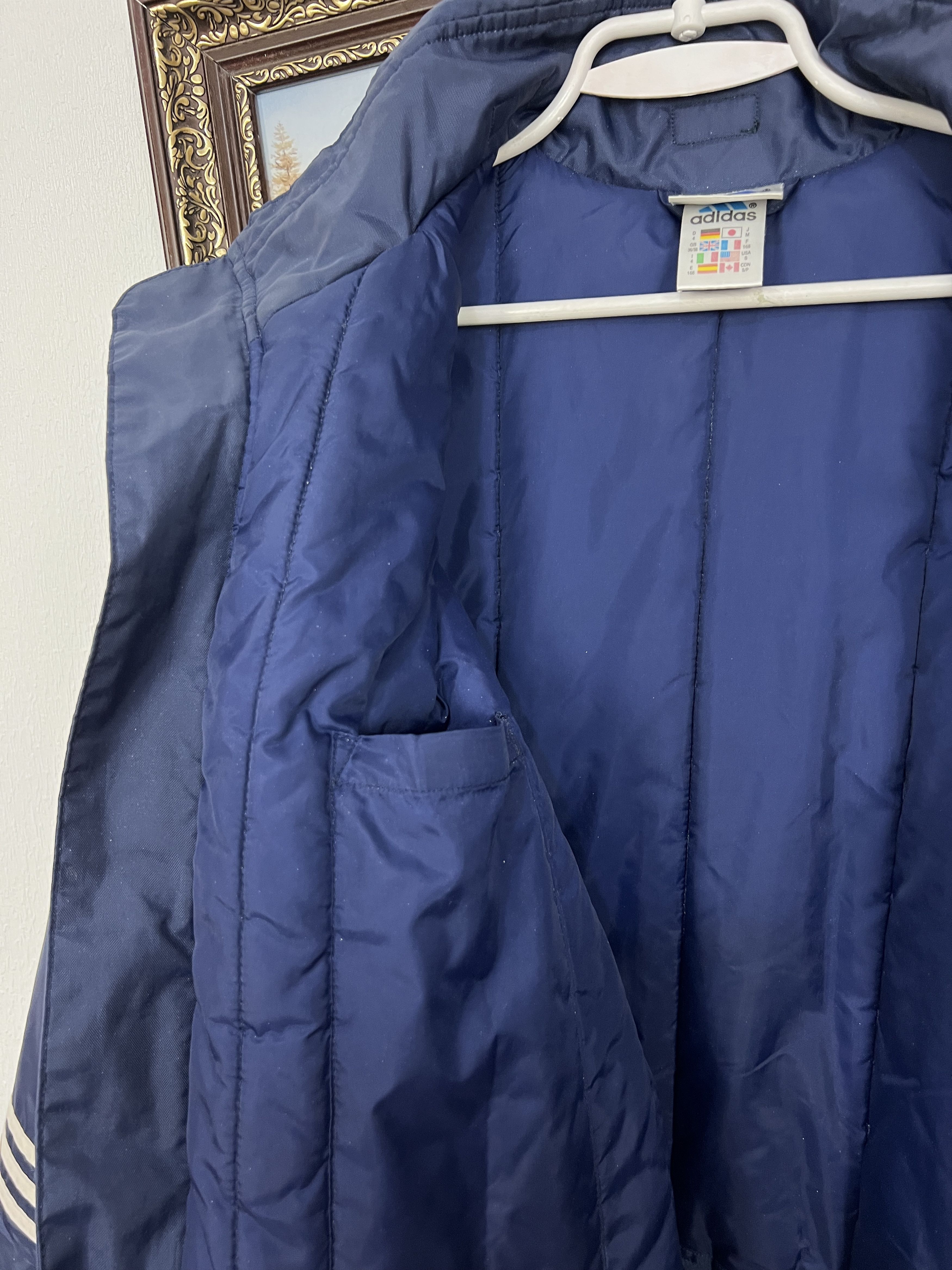 Adidas Vintage 90's Adidas Real Madrid Football Blue Bomber Jacket Size US S / EU 44-46 / 1 - 10 Thumbnail