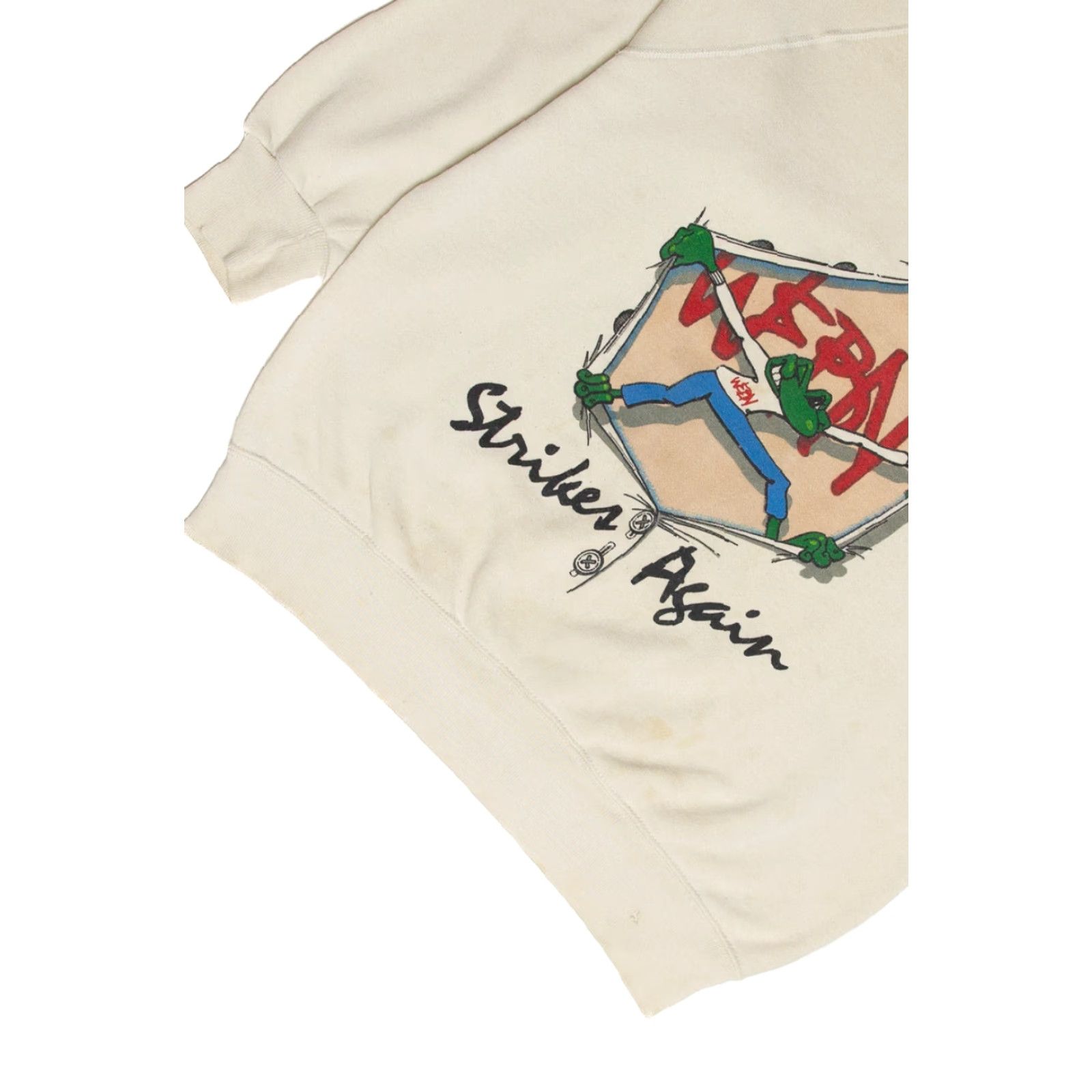 Vintage VINTAGE 1990s WEBN Strikes Again Sweatshirt Large White Graphic Print Sweatshirts Unisex Adults Mens/Womens Size US L / EU 52-54 / 3 - 2 Thumbnail
