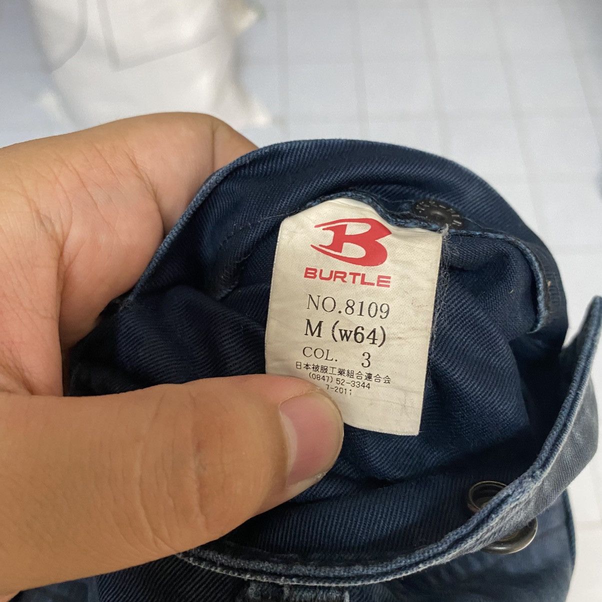 Japanese Brand DL Burtle Dark Blue Cargo Multipocket Pants #C944 Size US 27 - 21 Thumbnail