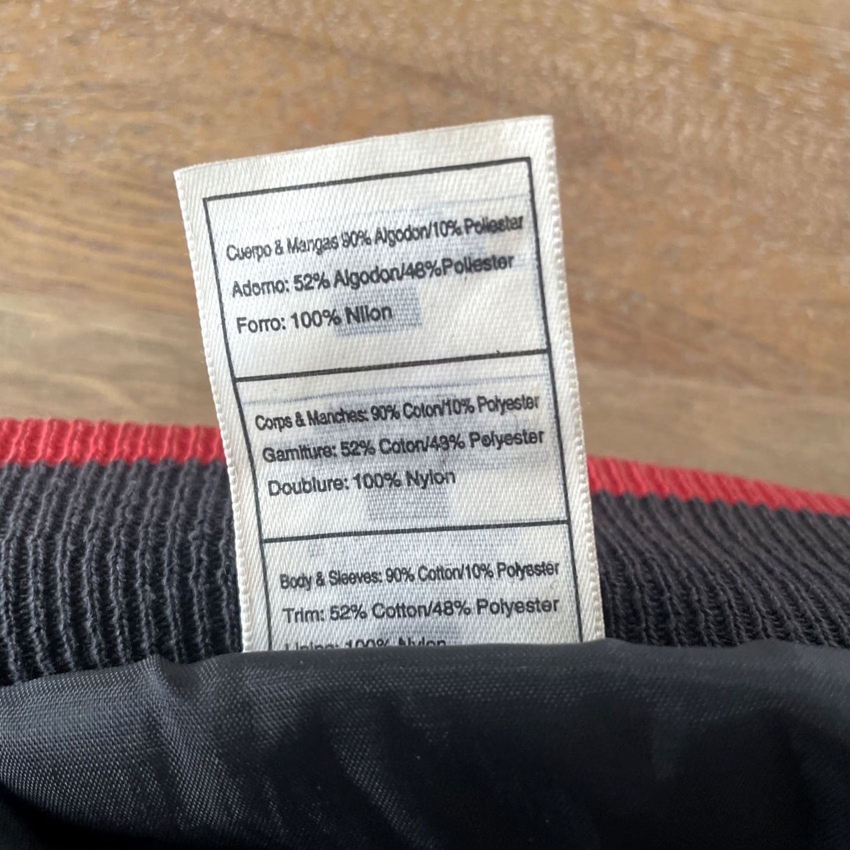 Fruit Of The Loom VINTAGE Fruit of the Loom Varsity Jacket Jacket L Black Red Cotton Retro Mens 90s College Sports Vietnam? Size US L / EU 52-54 / 3 - 6 Thumbnail