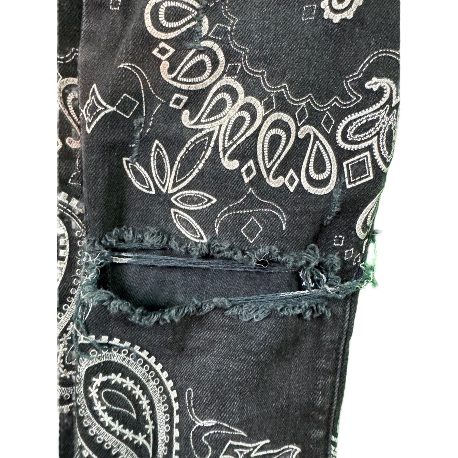 Amiri Amiri Stack Denim Black Bandana Jeans Size US 29 - 4 Thumbnail