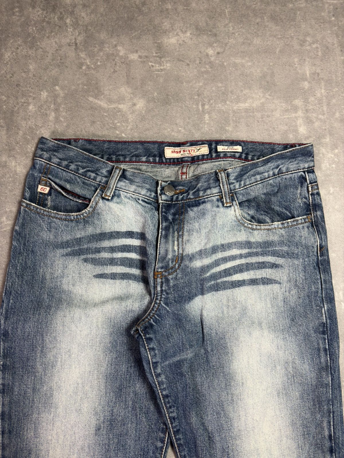 Miss Sixty Miss Sixty Flared Washed Flip Tommy Vintage Jeans 29 Bootcut Size 29" - 5 Thumbnail