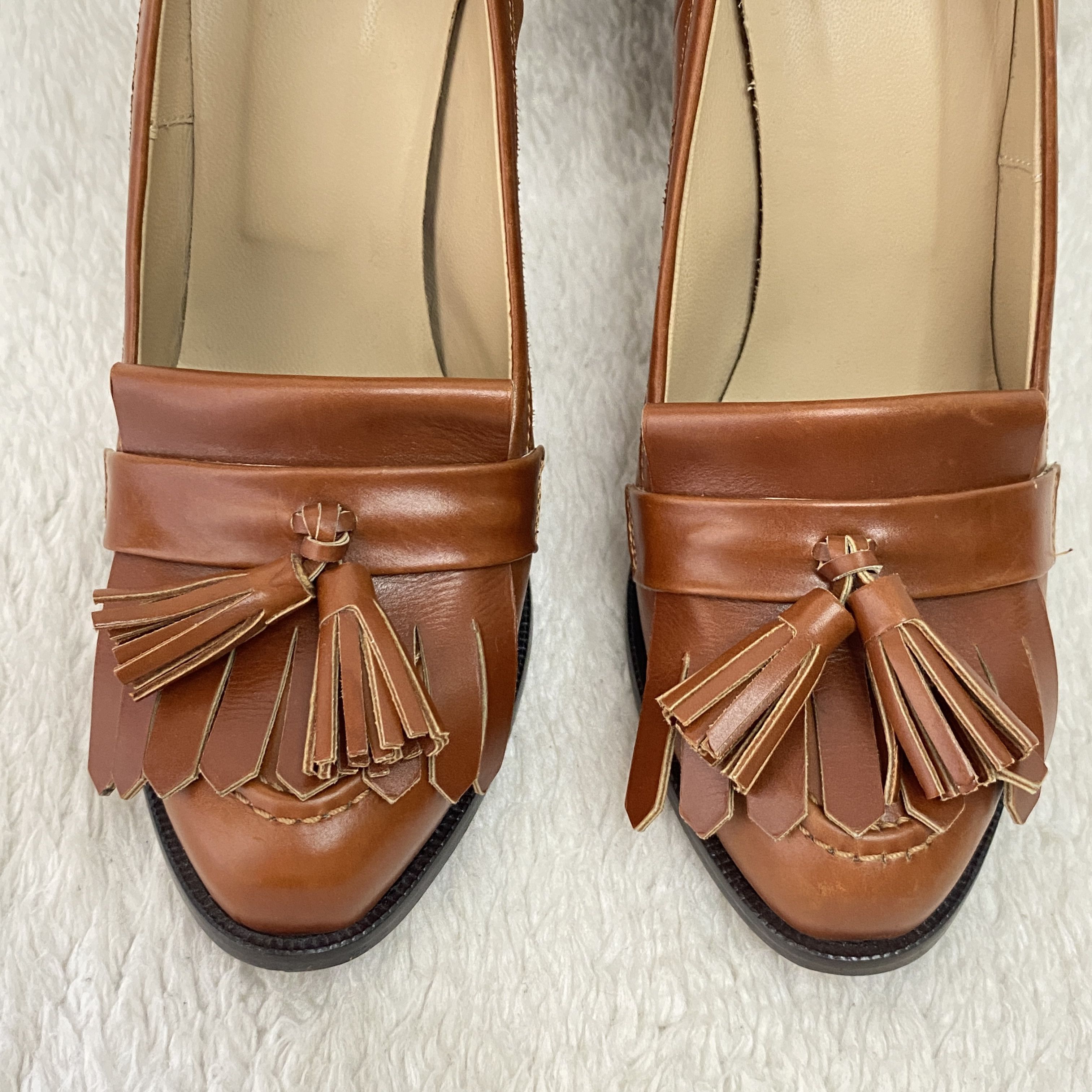 Aquascutum Aquascutum Leather Tassel Block Heel Pumps EU 39 Size US 8.5 / IT 38.5 - 3 Thumbnail
