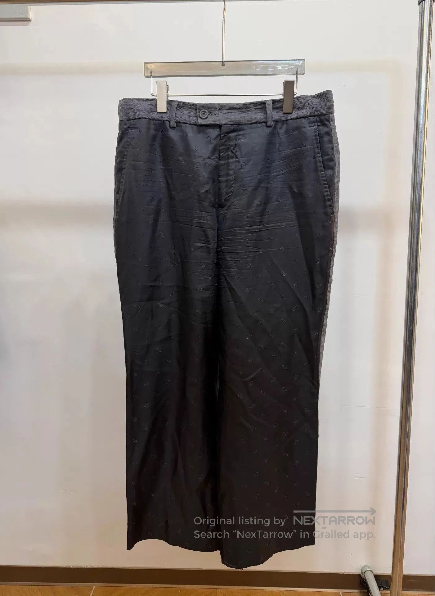 Dior Black Casual Patterned Pants Size 34. Size US 34 / EU 50 - 1 Thumbnail