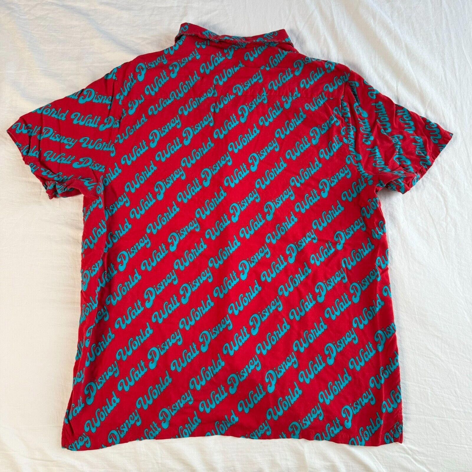 Disney Disney Parks Walt Disney World Button Up Shirt Red Blue Sz L Size US L / EU 52-54 / 3 - 7 Thumbnail